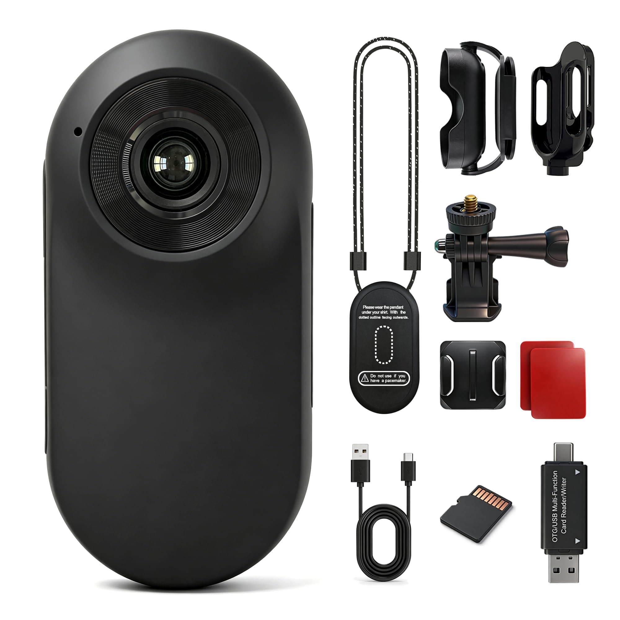 Bodycam Körperkamera Mini mit Magnetanhänger,26g Kleine Action Cam | 1"Display,1080P,16GB Speicherkarte,10+ Montagezubehör,Helmkamera,POV,Fahrradkamera,Sport,Portable,Motorrad Reiten,Magnetisch Rabenschwarz Angebot bei HelloDeals