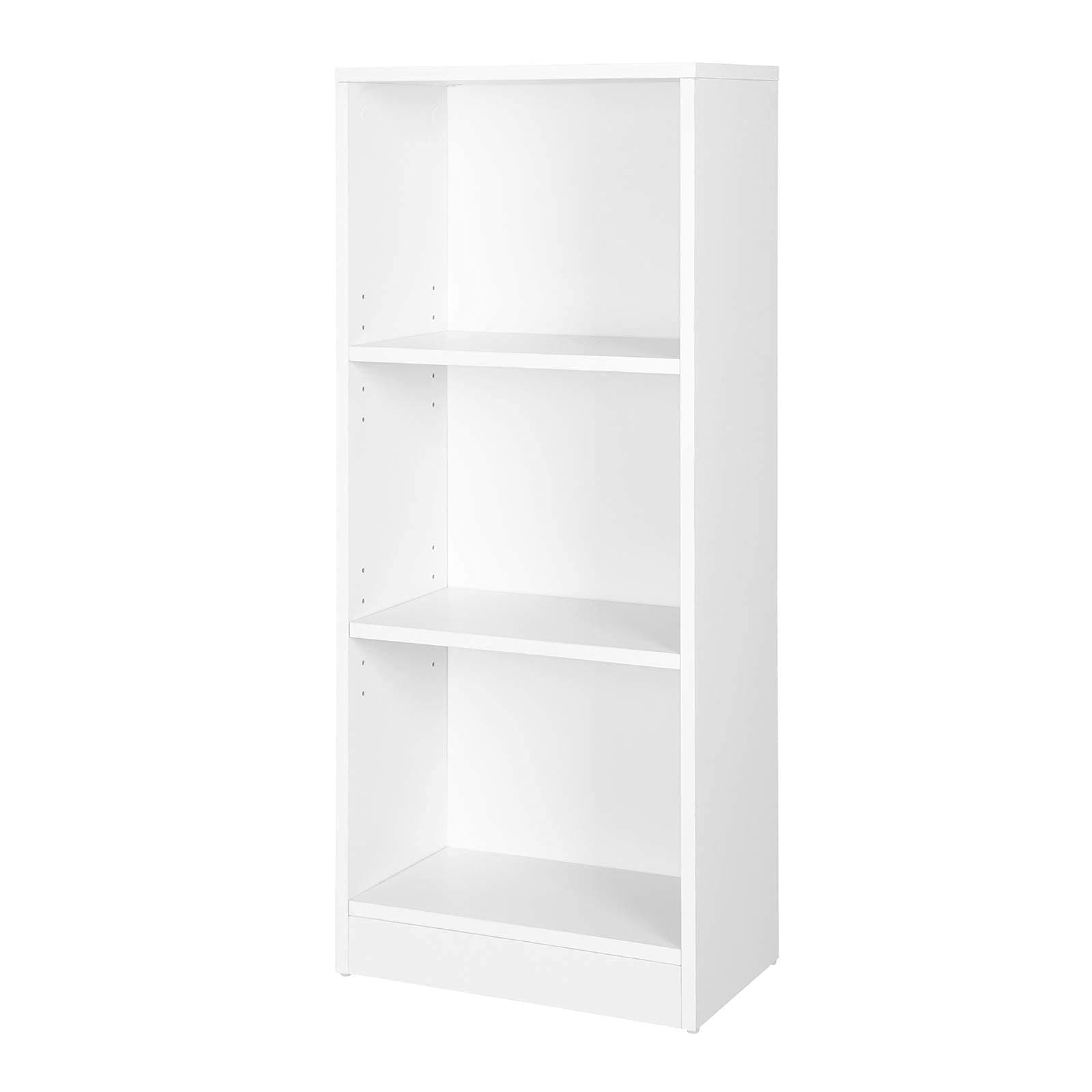 VASAGLE Custos Kollektion - Bücherregal, 3-stöckiges Regal, offenes Aufbewahrungsregal, Standregal, 24 x 40 x 93 cm, für Wohnzimmer, Homeoffice, Esszimmer, wolkenweiß LBC103W Weiß 3 Ebenen(40L x 93H cm) Angebot bei HelloDeals