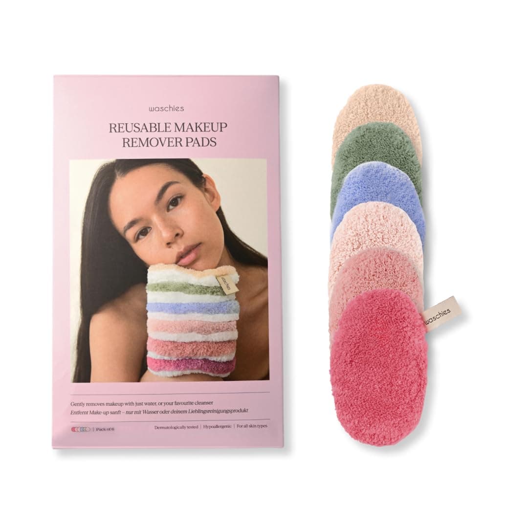 Waschies waschbare, nachhaltige Abschminkpads/Waschpads 6er-Set Blumig | Sanfte Gesichtsreinigung, Alle Hauttypen, wiederverwendbar & hypoallergen, Alternative zu Wattepads & Abschminktüchern 1 stück (6er Pack) Bunt(Blumig) Angebot bei HelloDeals