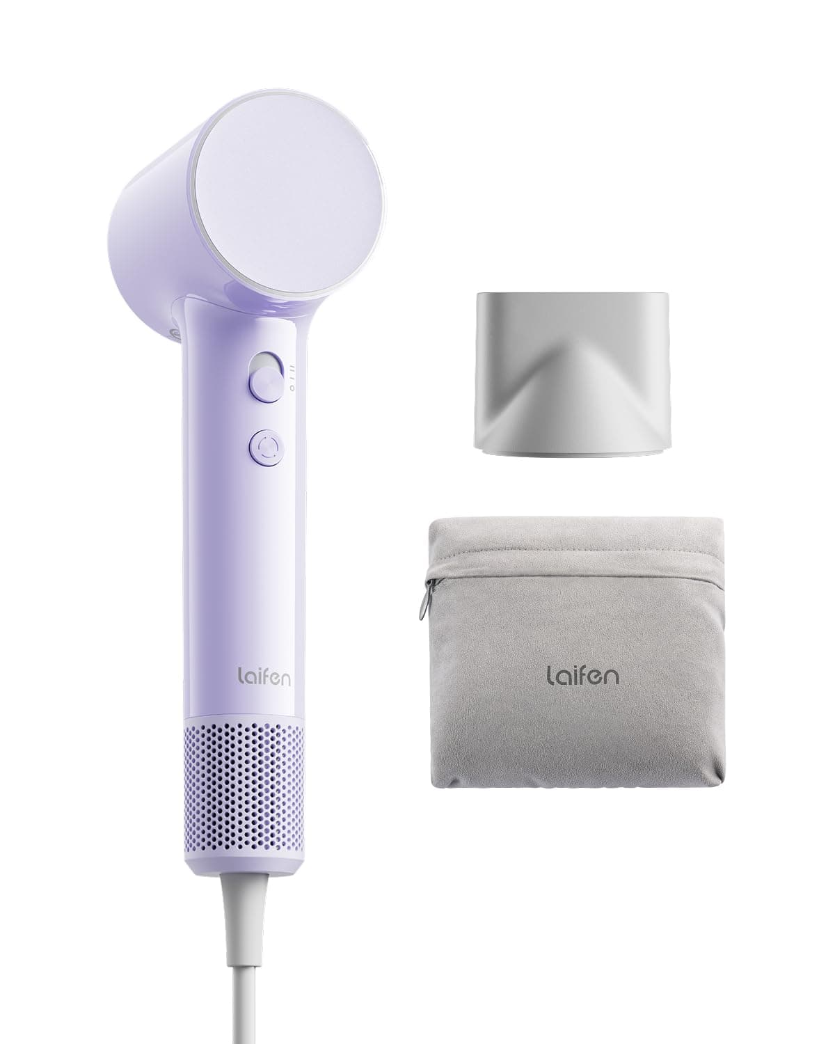 Laifen Air Haartrockner, 280 g leicht, bis zu 15× schneller, Lavendel | Glättungsdüse, 200M Ionen, 110.000 U/min, 60 dB, Thermo-Control, 3 Min. Schnelltrocknung, Kindermodus, Reiseföhn Angebot bei HelloDeals