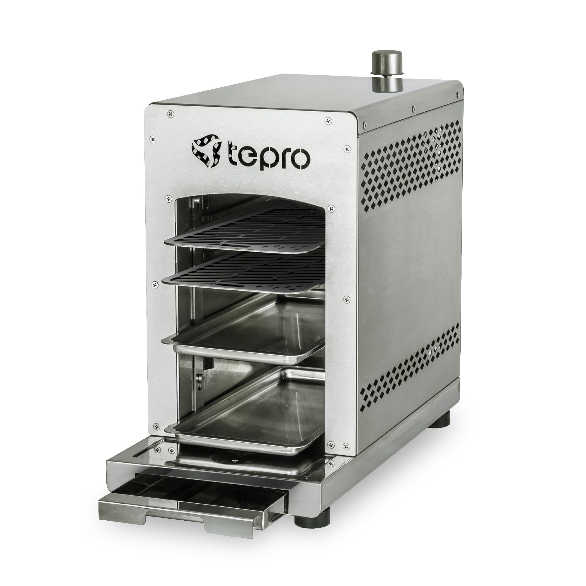 tepro Steakgrill Toronto, Keramikgrill-Infrarot Brenner / Gasgrill mit 3 kW Leistung, max. 800 Grad Gas, Piezozündung, Maße ca. 23 x 56 x 40,5 cm, Silber 23 x 56 x 40.5 cm Keramik-Infrarotbrenner Single Angebot bei HelloDeals