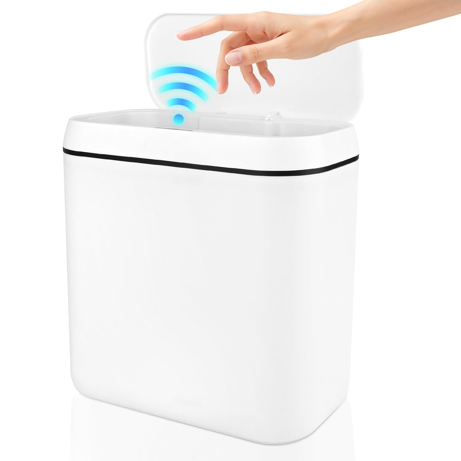 15L Mülleimer mit Sensor, Automatik Touchless Mülleimer mit 3 Modi, Sensor Mülleimer, Schnelle Reaktion, Schmales Design, Leise, Ideal für Badezimmer, Schlafzimmer, Küchen, Wohnzimmer Angebot bei HelloDeals