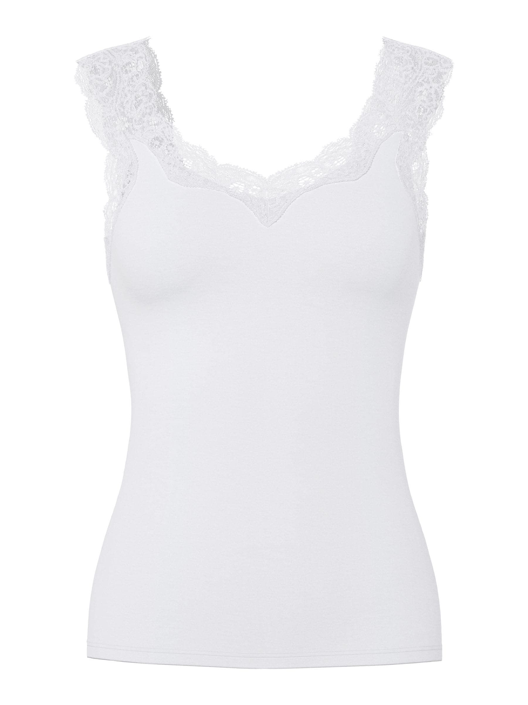 PIECES Female Top PCBARBERA Spitze | Sleeveless Top L Bright White Angebot bei HelloDeals