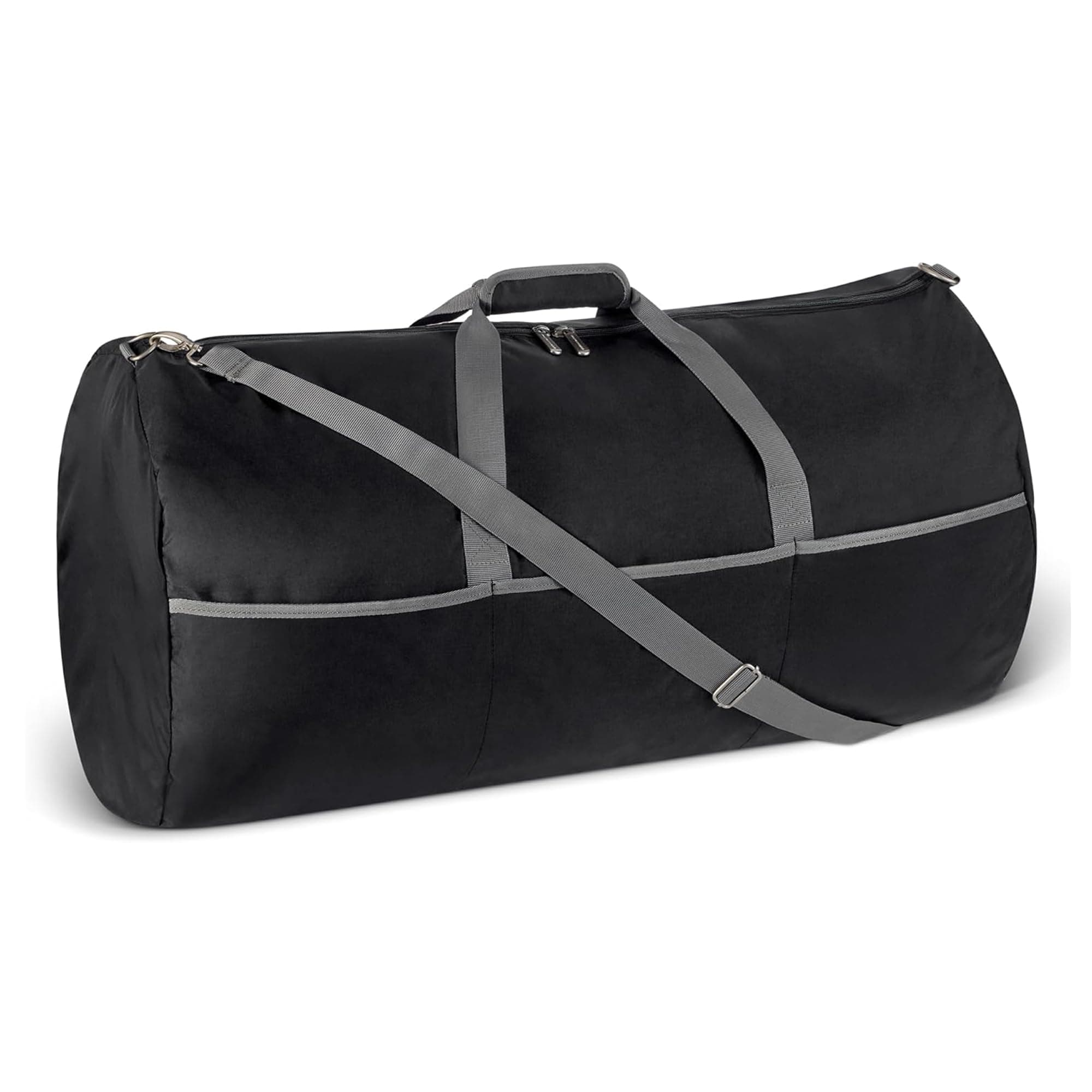 Amazon Essentials 82,3cm extra große faltbare Nylon-Reisetasche für Reisen/Aufbewahrung mit Reißverschlusstaschen, 150l, 22,7kg Tragkraft, schwarz (früher Amazon Basics) Schwarz 82,3cm Angebot bei HelloDeals