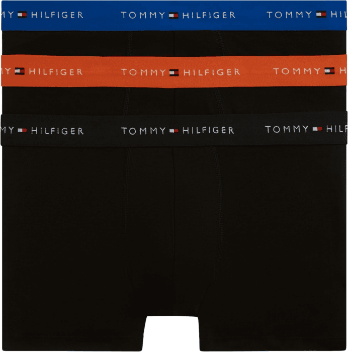 Tommy Hilfiger Herren 3p Trunk Wb Um0um03890 Trunk (3er Pack) XL Blue (Reg Blu/Bon Org/Blk) Angebot bei HelloDeals