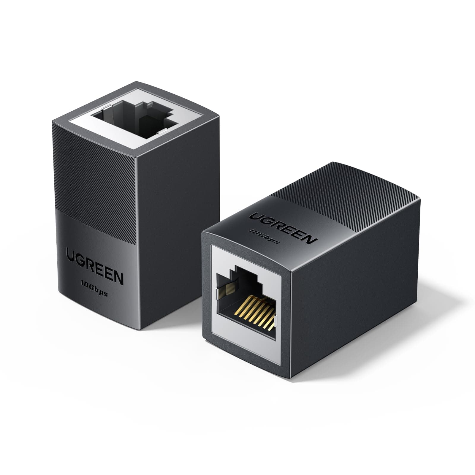 UGREEN RJ45 Kupplung LAN Kabel Verlängerung 10G POE LAN Adapter(2 Stück) | LAN Verbinder Cat 7 10 Gigabit, POE & Abschirmfunktion, Netzwerkkabel Verlängerung kompatibel Cat7/ 6/5e/5 Angebot bei HelloDeals
