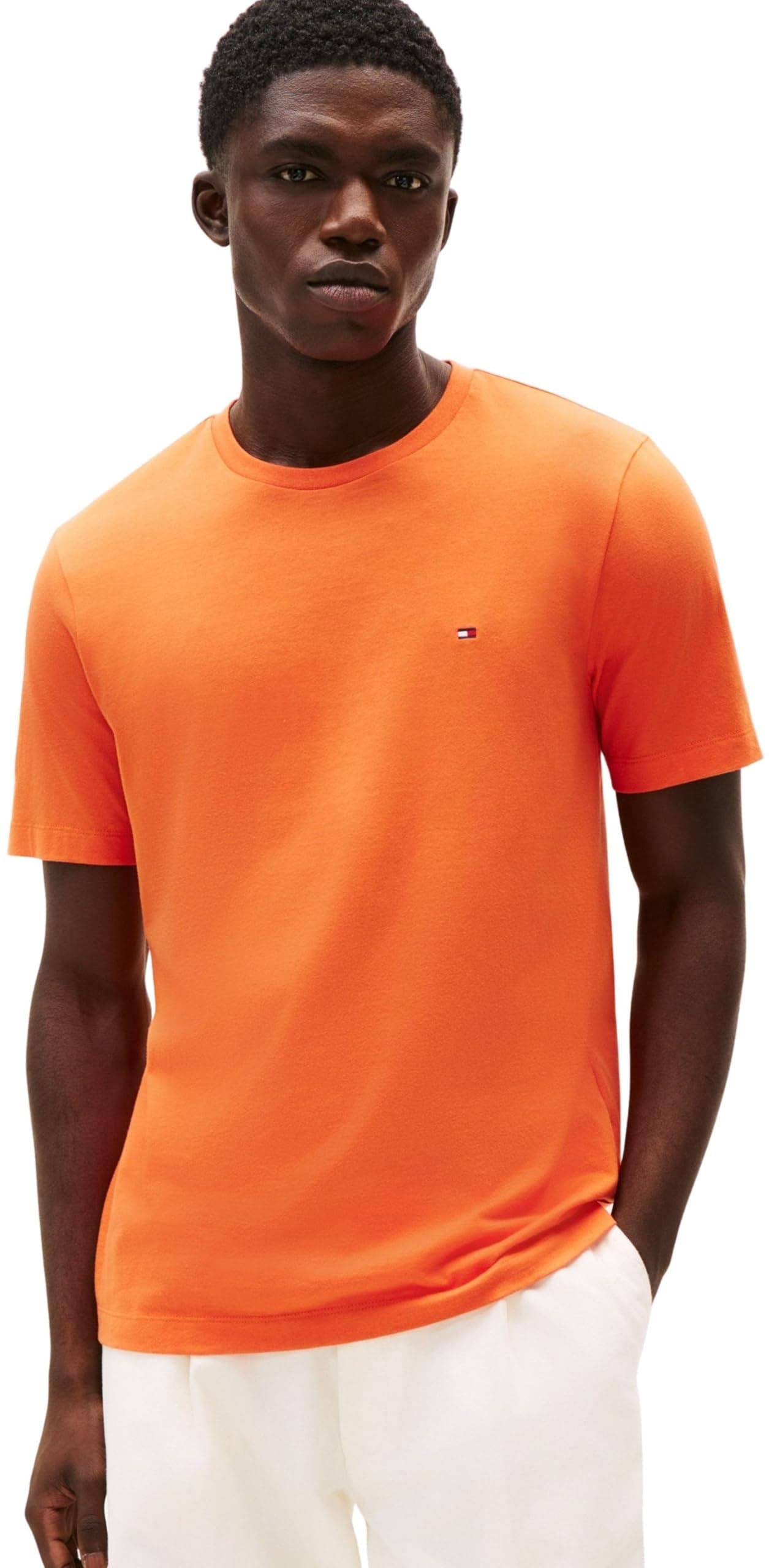 Tommy Hilfiger Light Interlock Tee L Orange (Brilliant Orange) Angebot bei HelloDeals