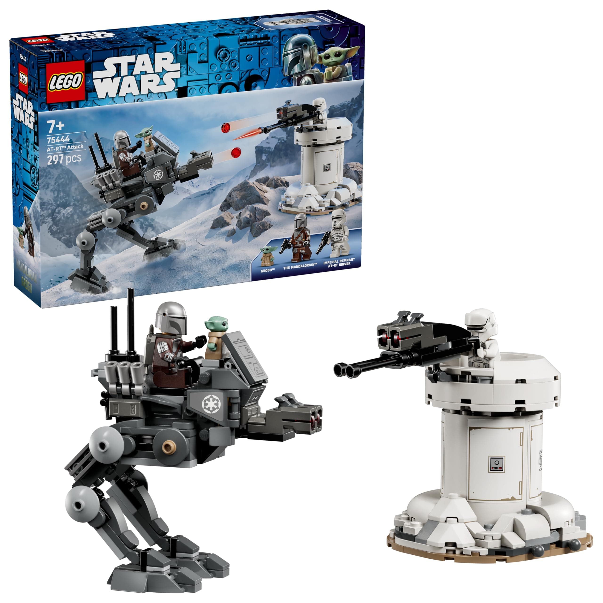 LEGO Star Wars 75444 Angriff des AT-RT - Modellbau mit imperialem Walker, Turm, Mandalorianer Minifigur & Grogu Figur - Geburtstagsgeschenk für Jungen ab 7 Jahren & Fans Angebot bei HelloDeals