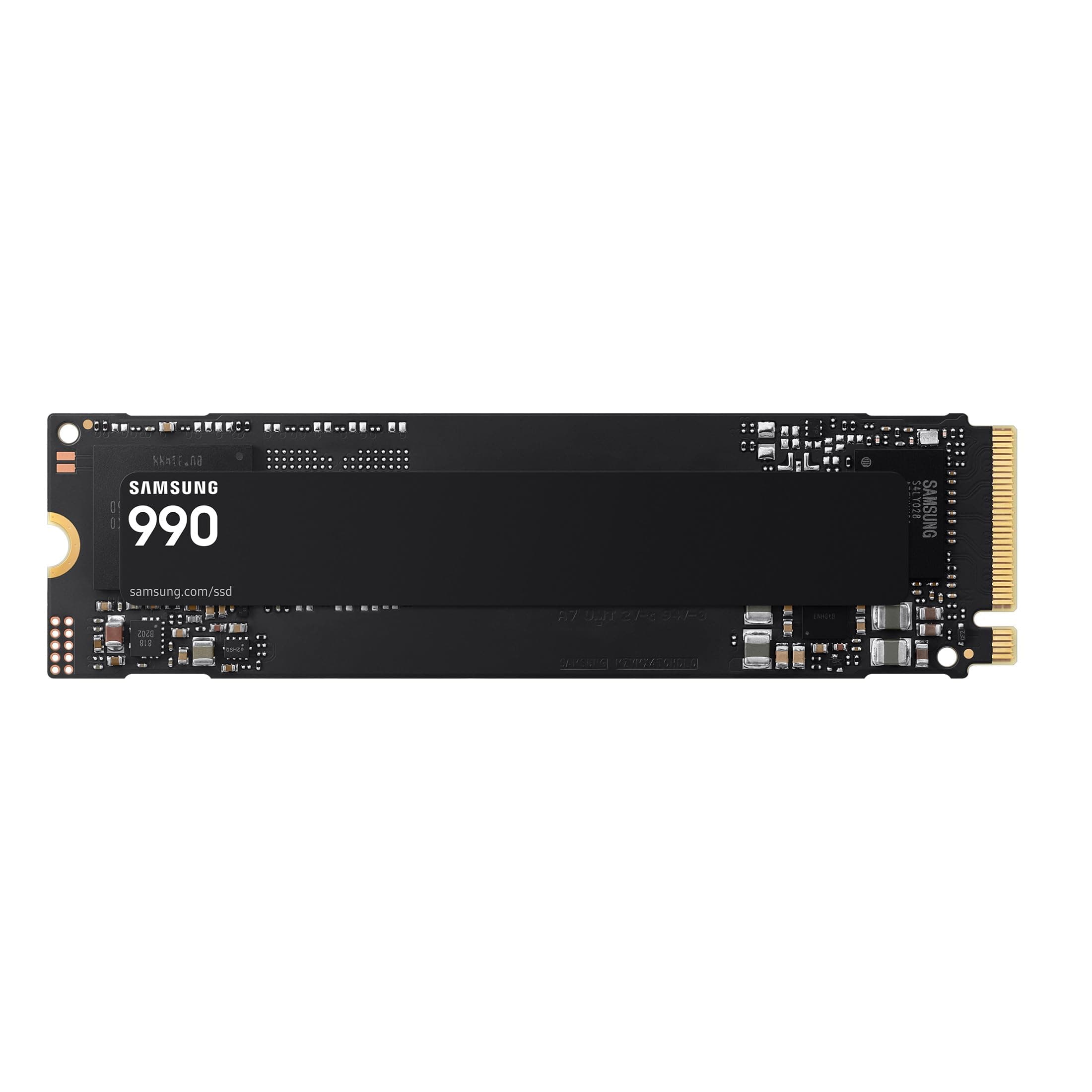 Samsung SSD 990, Interne M.2 NVMe SSD Festplatte, 2TB, PCIe 4.0 x4 | Datenspeicher, NVMe 2.0, Bis zu 7.250/6.450 MB/s Lese-/Schreibgeschwindigkeit, Für Arbeit, Gaming & Kreatives MZ-V9V2T0BW 2.0 TB Angebot bei HelloDeals