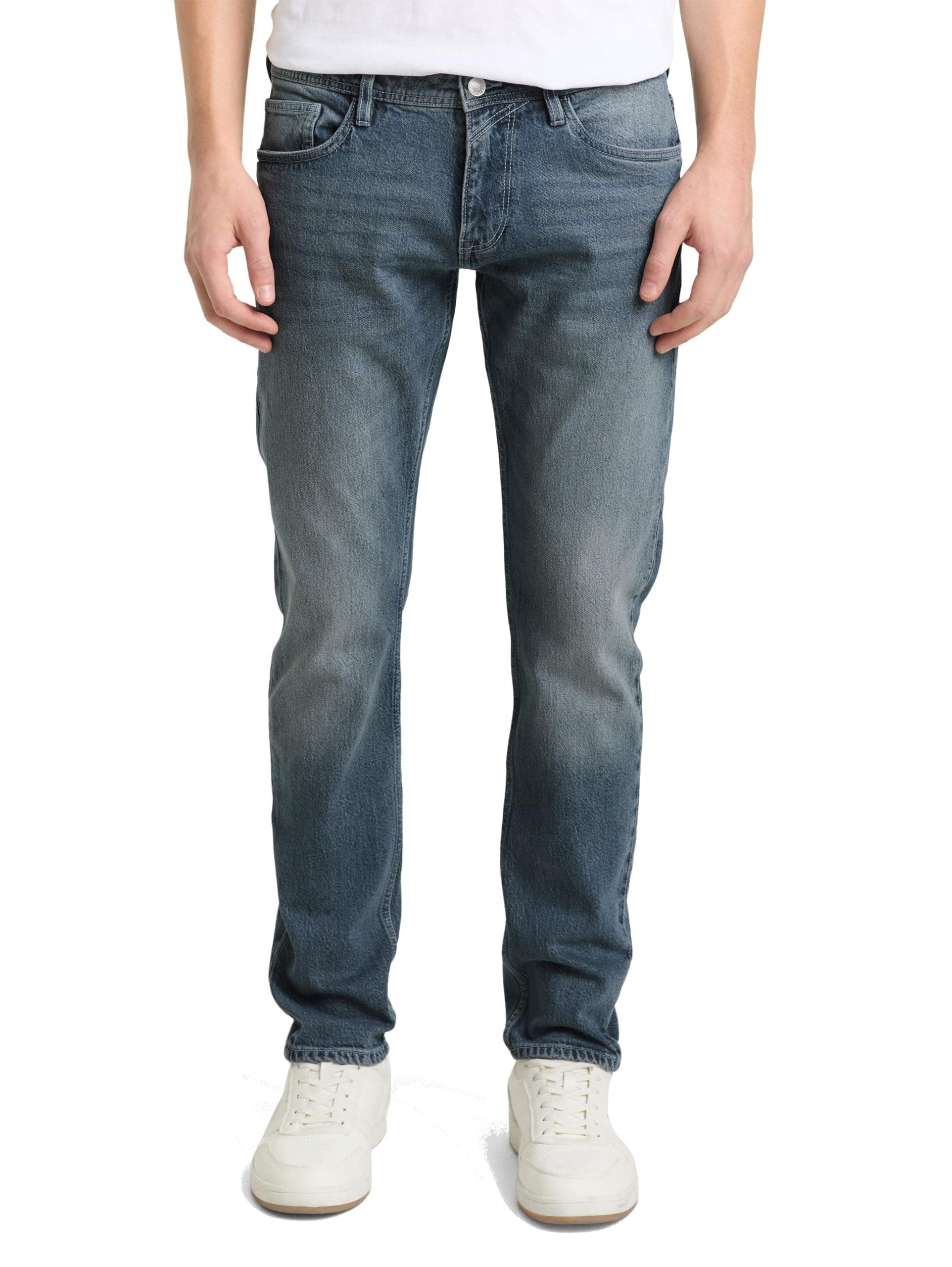 Tom Tailor Denim Herren TTPIERS Slim Jeans 1047987 33W / 30L 10108-used Mid Blue Grey Denim Angebot bei HelloDeals