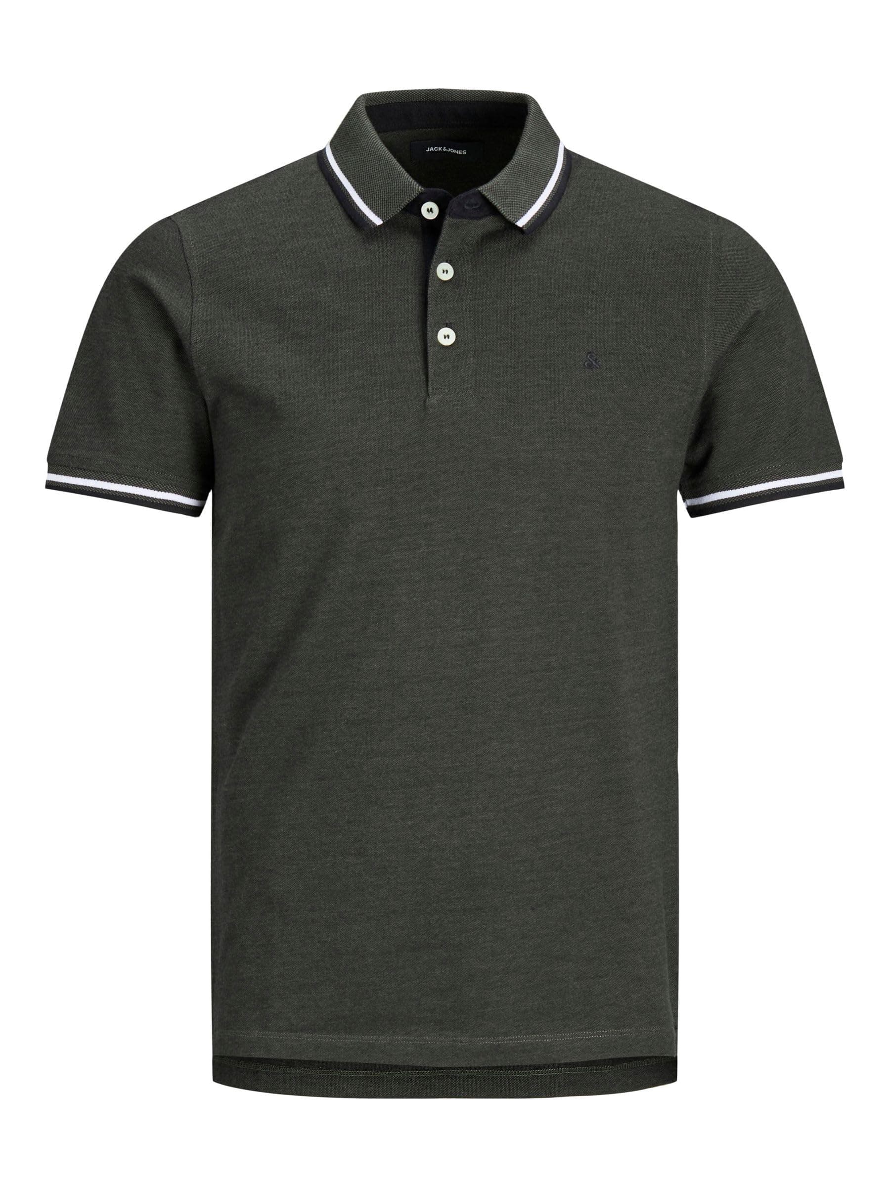 Jack & Jones Herren Jjepaulos Polo Ss Noos Polohemd (1er Pack) 6XL Große Größen Forest Night / Detail:play 1 Angebot bei HelloDeals
