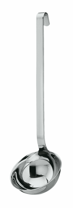 RÖSLE Haken Schöpflöffel, Hochwertige Schöpfkelle mit Hakengriff, Edelstahl 18/10, 6 cm, spülmaschinengeeignet, Silber Angebot bei HelloDeals
