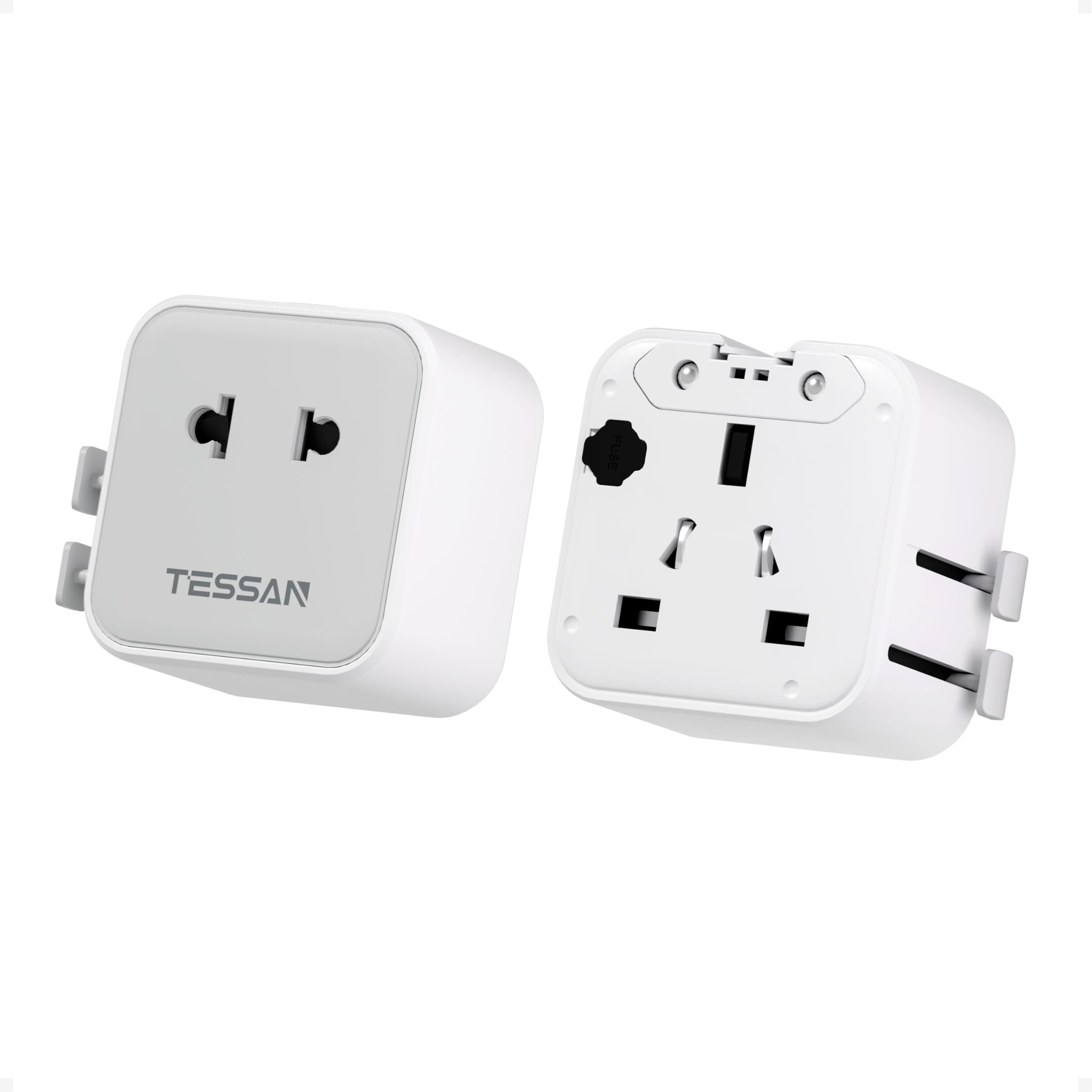 TESSAN 2 Pack Reiseadapter Weltweit, Ultradünn Universal Reiseadapter | Reisestecker Adapter UK, Travel Adapter EU auf UK USA Japan Thailand Australien Italien, Steckdosenadapter Typ G A C I Angebot bei HelloDeals