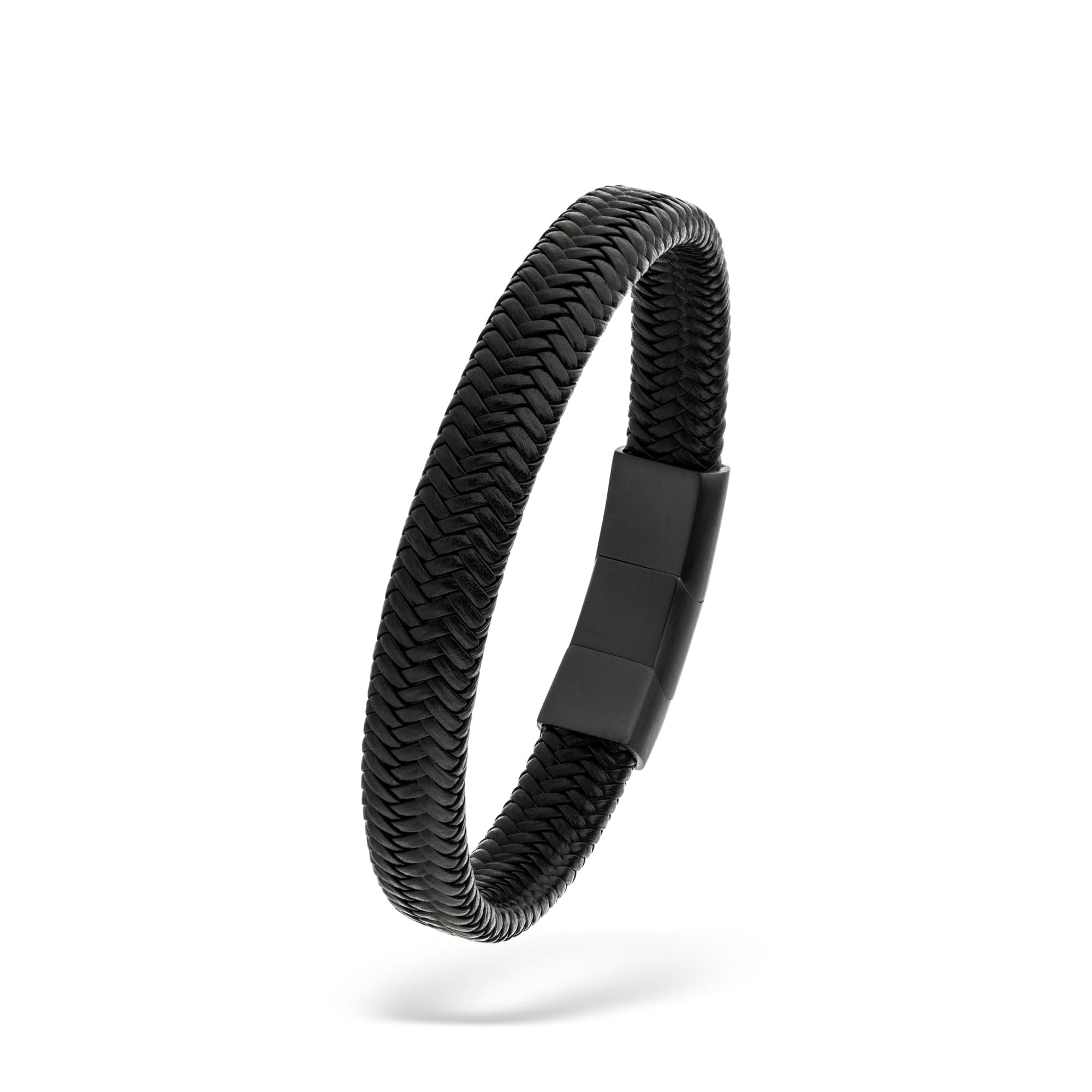 s.Oliver Herren Schmuck – Armband aus Leder mit Edelstahldetails – Klassisch, Zeitlos und Maskulin – Perfekte Geschenkidee Bold Schwarz Angebot bei HelloDeals