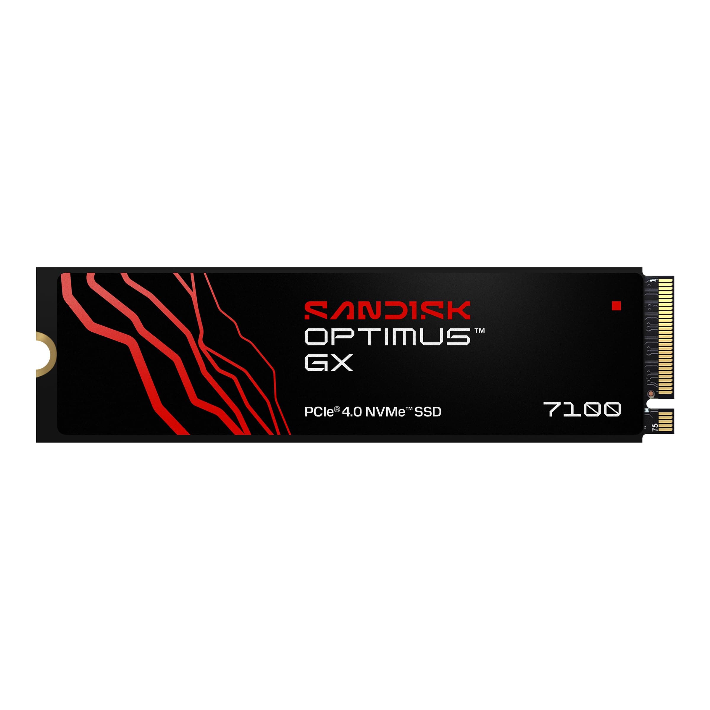 SANDISK Optimus GX 7100 NVMe SSD 1 TB (bis zu 7.250/6.900 MB/s sequentielles Lesen/Schreiben, PCIe 4.0, M.2 2280, BiCS TLC 3D CBA NAND, SANDISK Dashboard) | PCIe 4.0 NVMe SSD mit 7.000 MB/s Lesegeschwindigkeiten und 4TB Kapazität für Spiele, Notebooks und Angebot bei HelloDeals