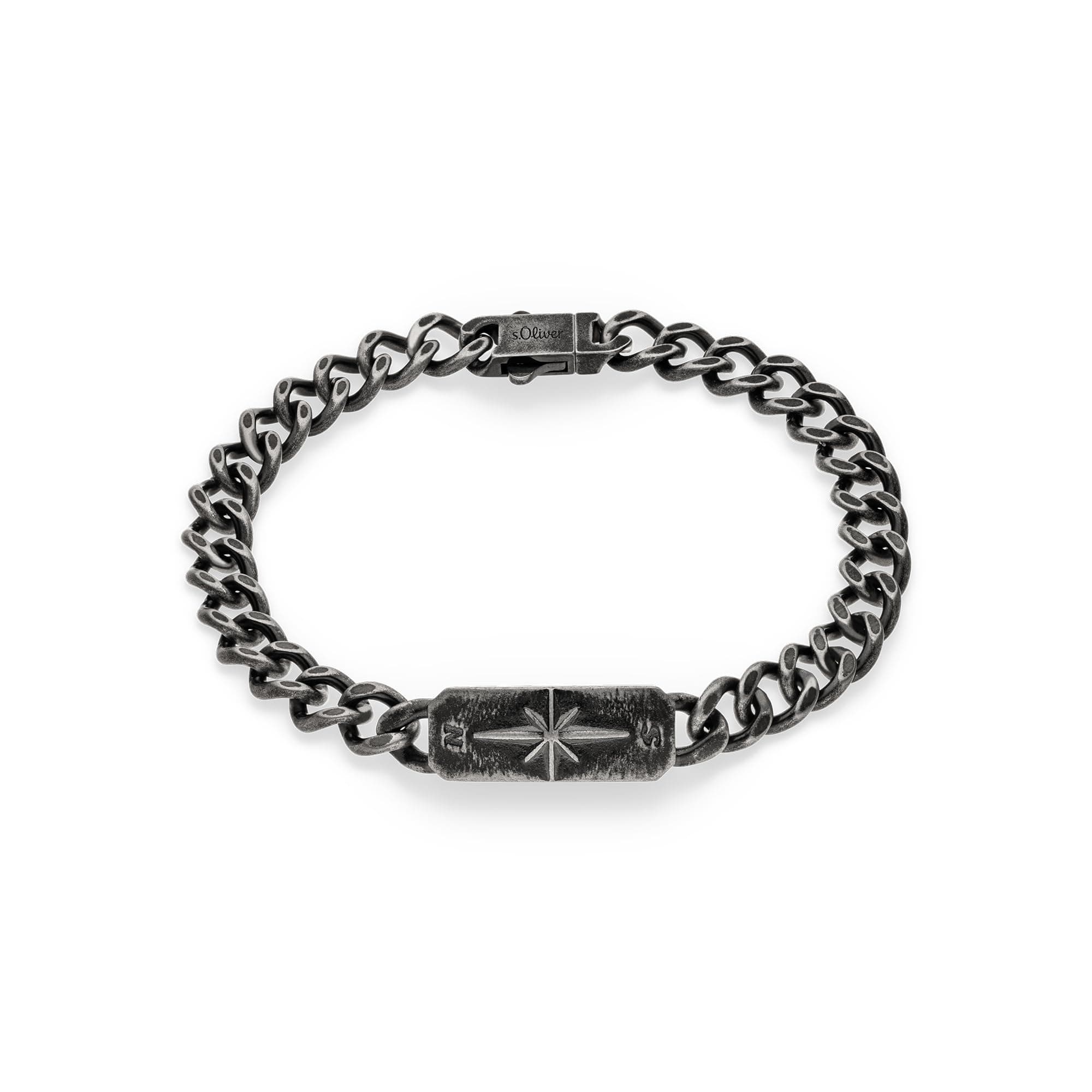 s.Oliver Herren Schmuck – Halskette, Armband und Ring im Kompassdesign mit Edelstahldetails – Klassisch, Zeitlos und Maskulin – Perfekte Geschenkidee Armband Kompass silber Angebot bei HelloDeals