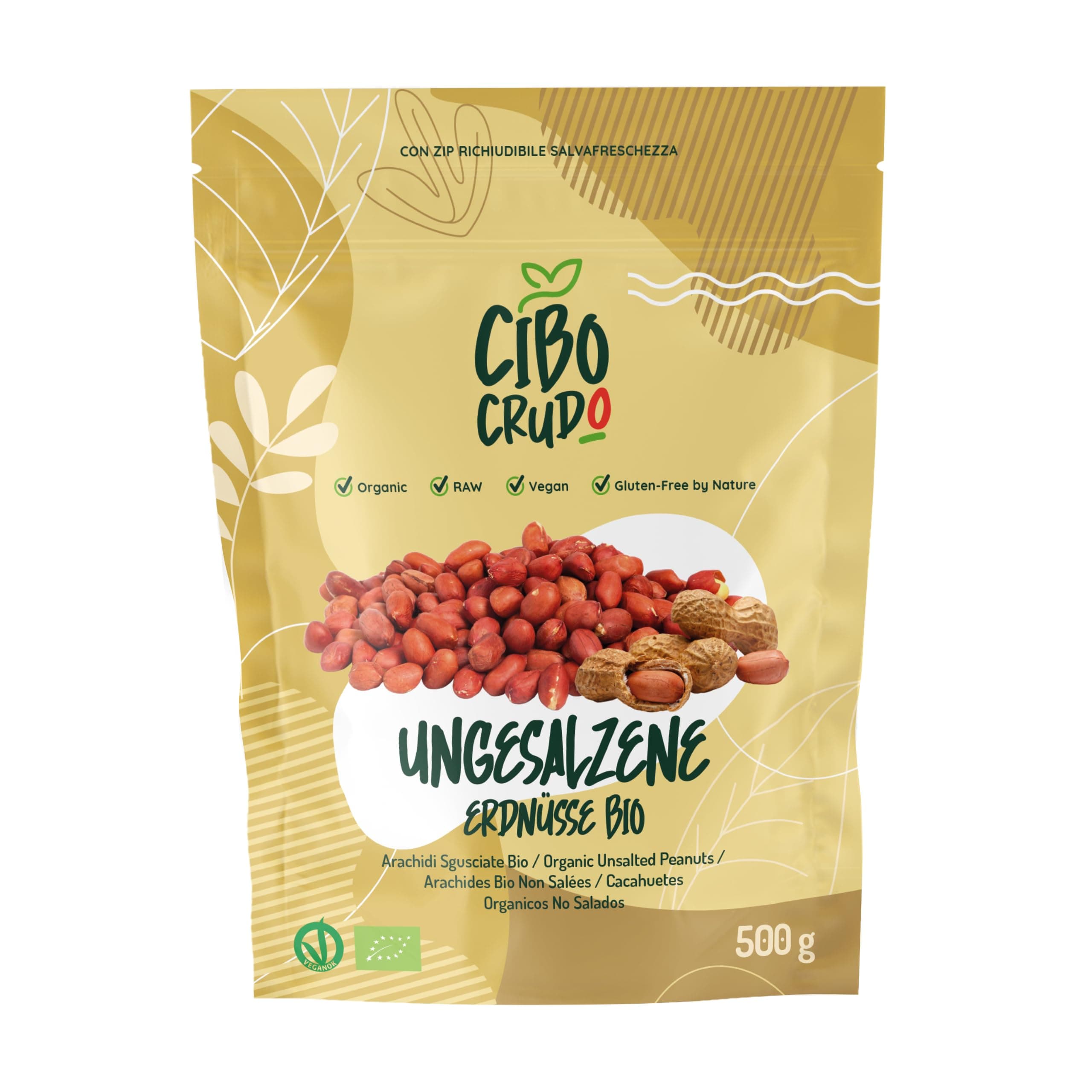 Bio Erdnüsse Ungeröstete und Geschälte - 500g. Ungesalzen Nüsse. Enthalten Eiweiß Ballaststoffe Vitamine und Mineralstoffe. Für Snacks oder zur Herstellung von Erdnussbutter. Erdnüsse 500 g (1er Pack) Angebot bei HelloDeals