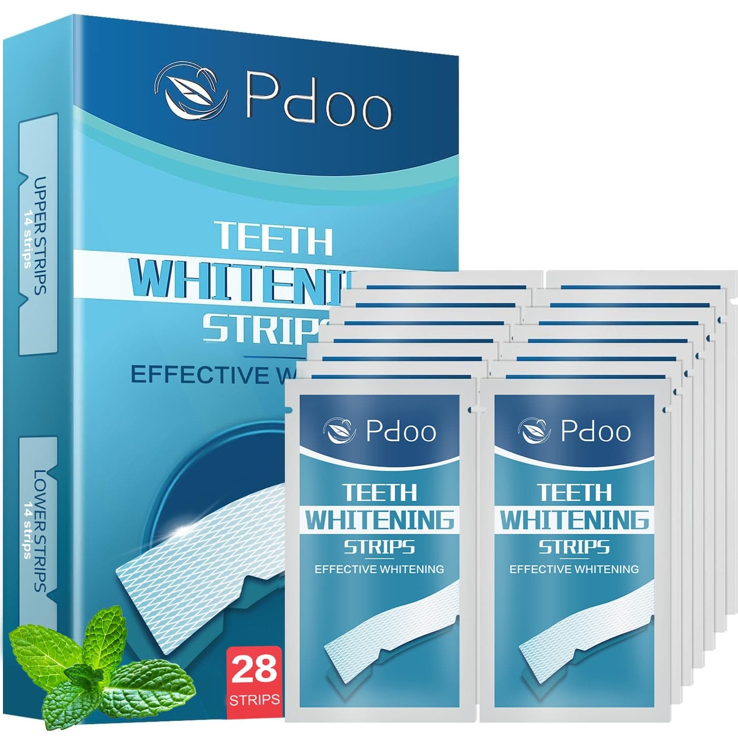 Whitening Strips 14 Applications | Effective Zähne Aufhellen in 7 Days | Teeth Whietning Strips that Enamel-Safe, No-Sensitivity | Entfernt Verfärbungen Effektiv Zahnaufhellung | Mint 1 stück (28er Pack) Blue Angebot bei HelloDeals