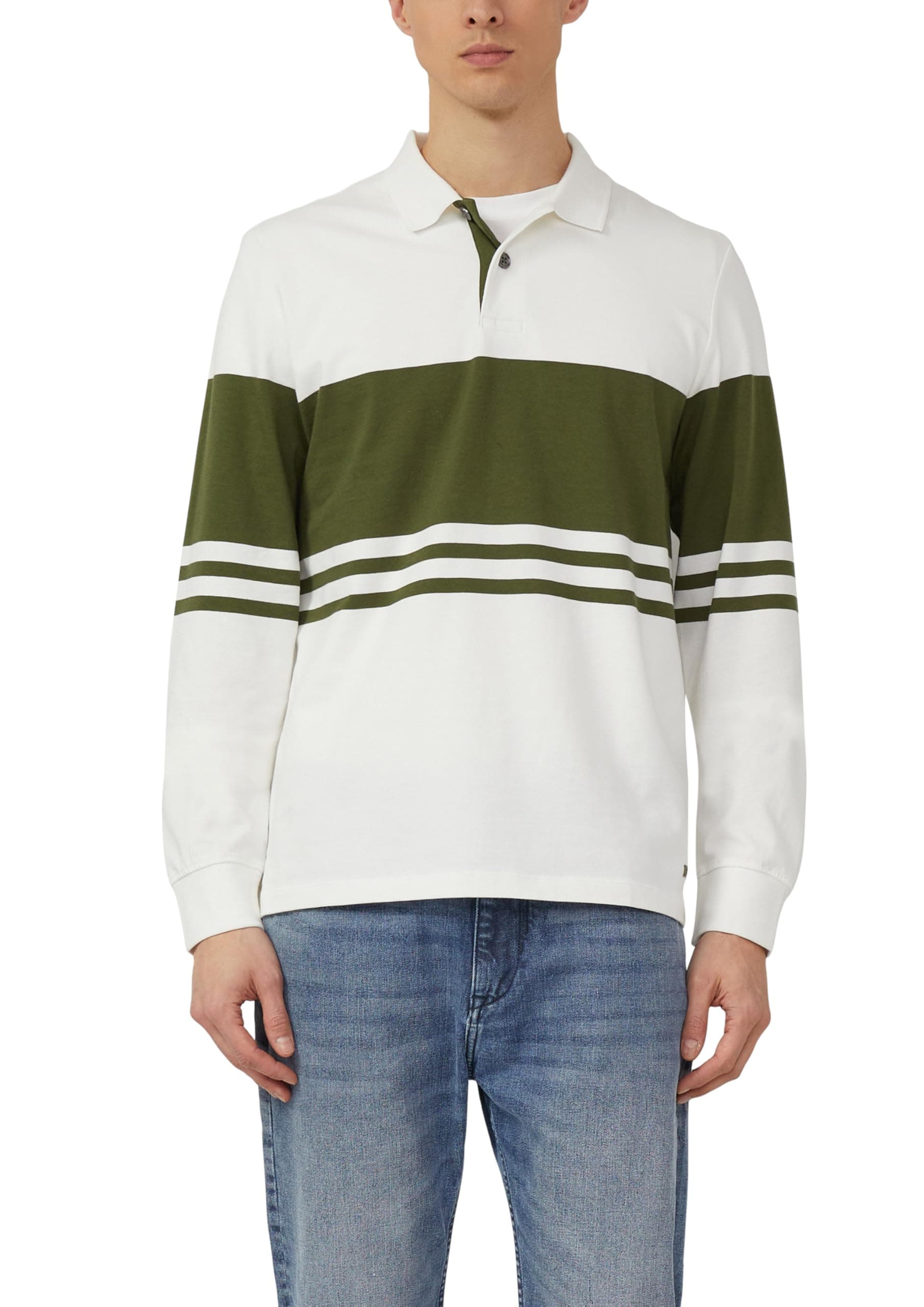 s.Oliver Baumwoll-Sweatshirt mit Polokragen und Knopfleiste S 59g7 Angebot bei HelloDeals