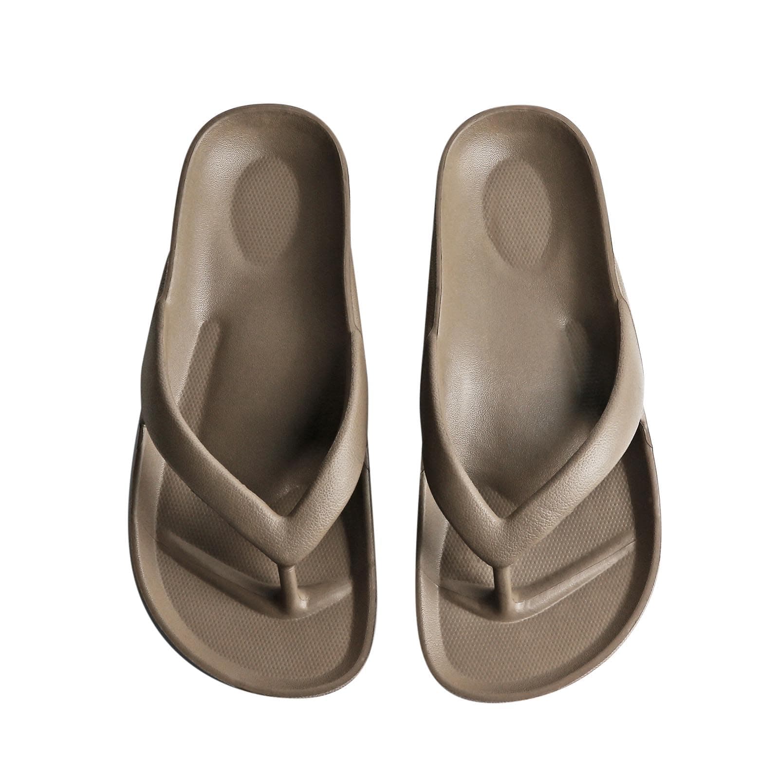 Orthopädische Flip Flops Damen & Herren mit Fußgewölbestütze – Bequeme Zehentrenner Sandalen Dämpfende,Rutschfest Leise Laufsohle Badelatschen & Badeschuhe für Sommer 42/43 EU Braun Angebot bei HelloDeals