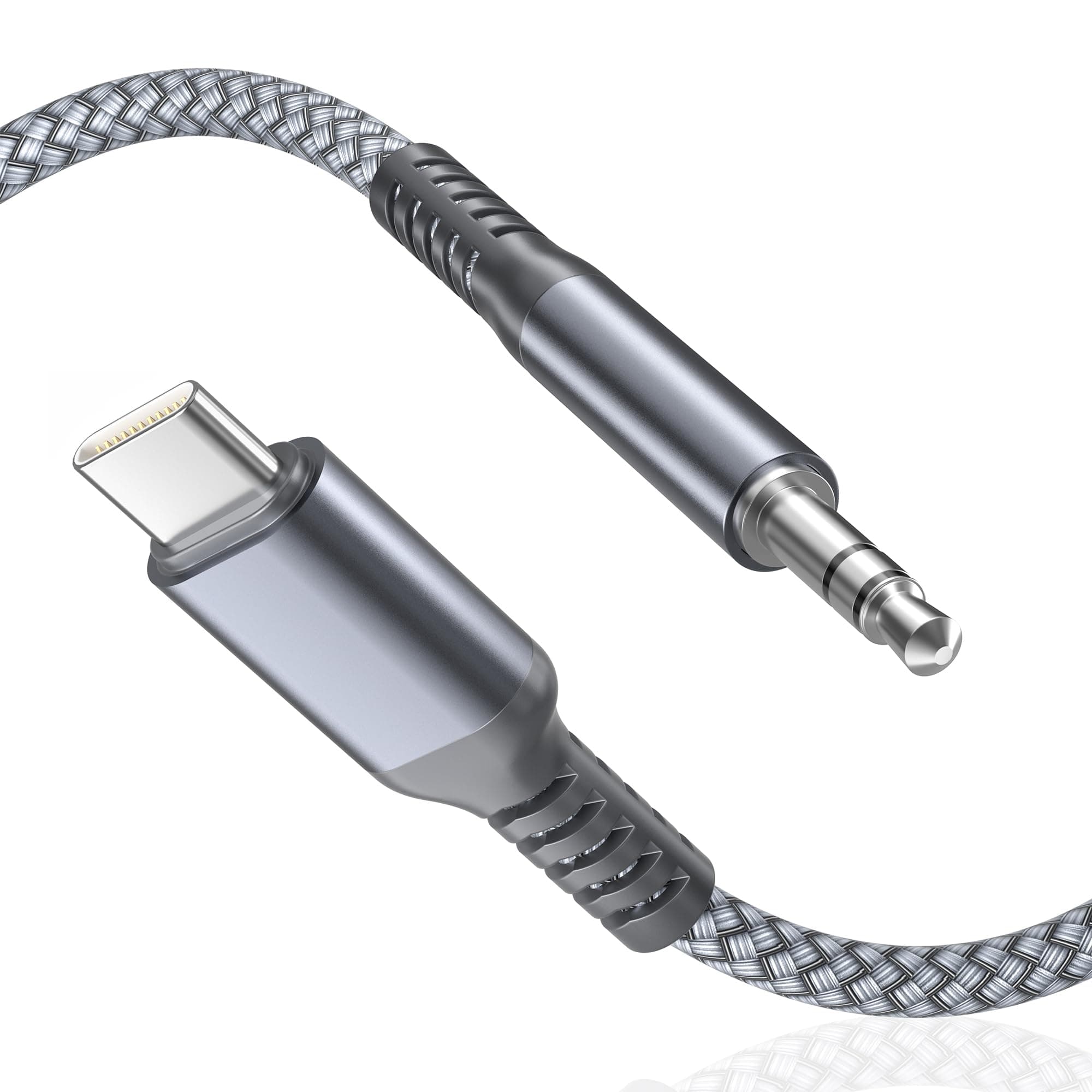 Basesailor USB C Aux Kabel für iPhone 17 16 1.2M,USBC auf 3,5 mm Audio Auto | Typ C auf 3.5mm Stecker Klinke Adapter für Apple 17e 16e 15 Pro Max Plus,iPad,Samsung Galaxy S26 S25 S24 S23,A56 A55,Tab S10 Grau 1.2M Angebot bei HelloDeals