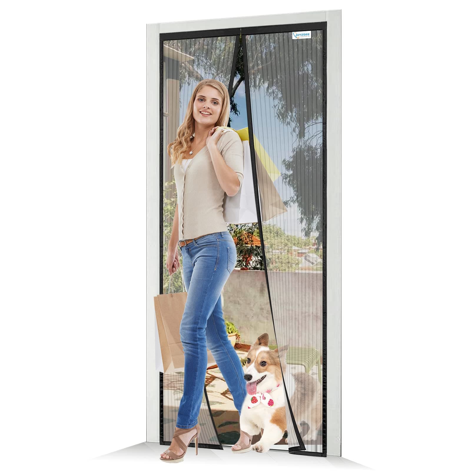 Fliegengitter Balkontür Magnet 115x220cm, Aktualisierte Version Fliegengitter Tür, Schwarzer Magnetvorhang Insektenschutz, Ohne Bohren 115x220cm Schwarz Angebot bei HelloDeals