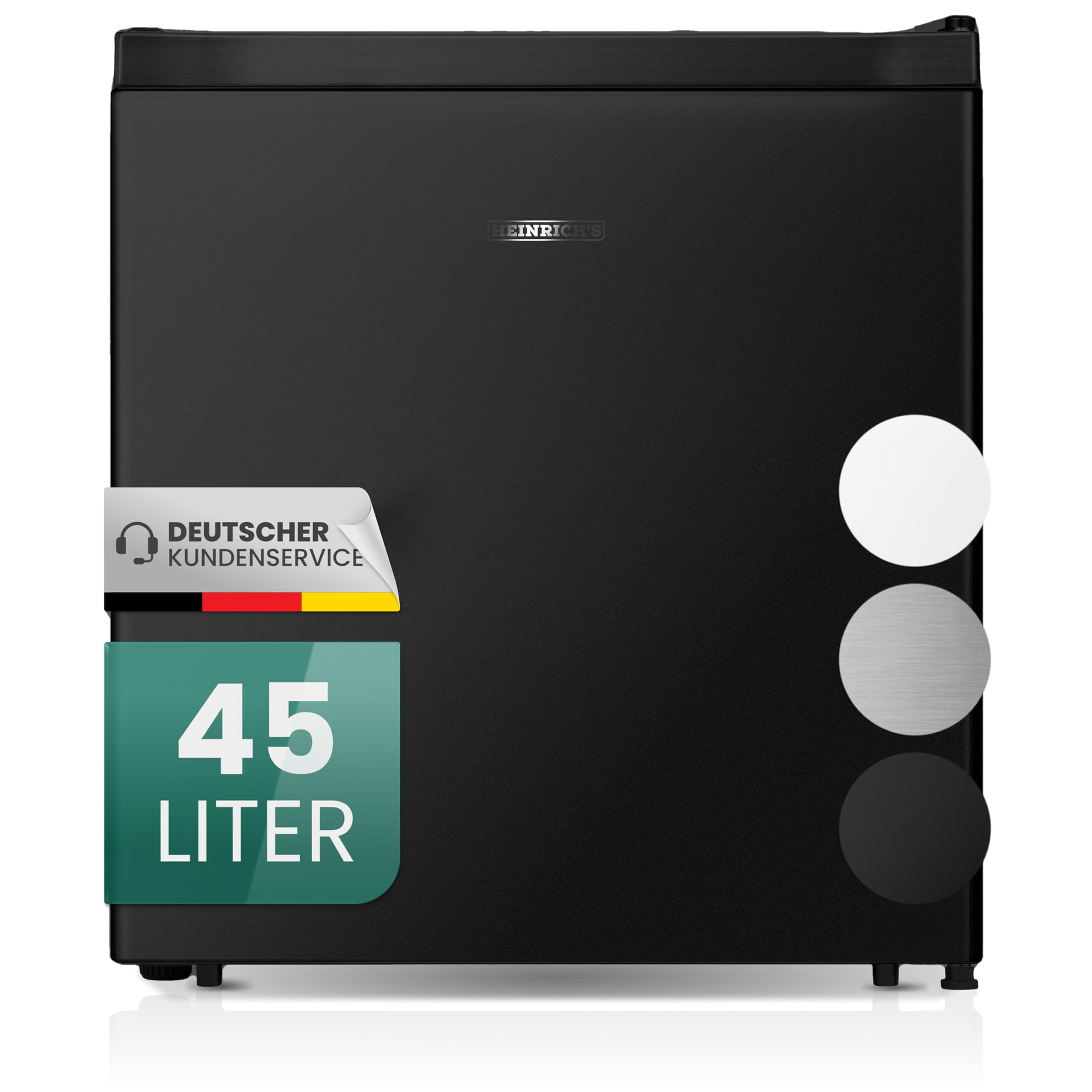 HEINRICHS Getränkekühlschrank 45L klein kompakt leise: 39db mit Kühlfach Mini-Bar; Tisch-Kühlschrank; Mini Kühlschrank mit separatem Kühlfach; geeignet für Büro Camping Garten Outdoor (Schwarz) Angebot bei HelloDeals