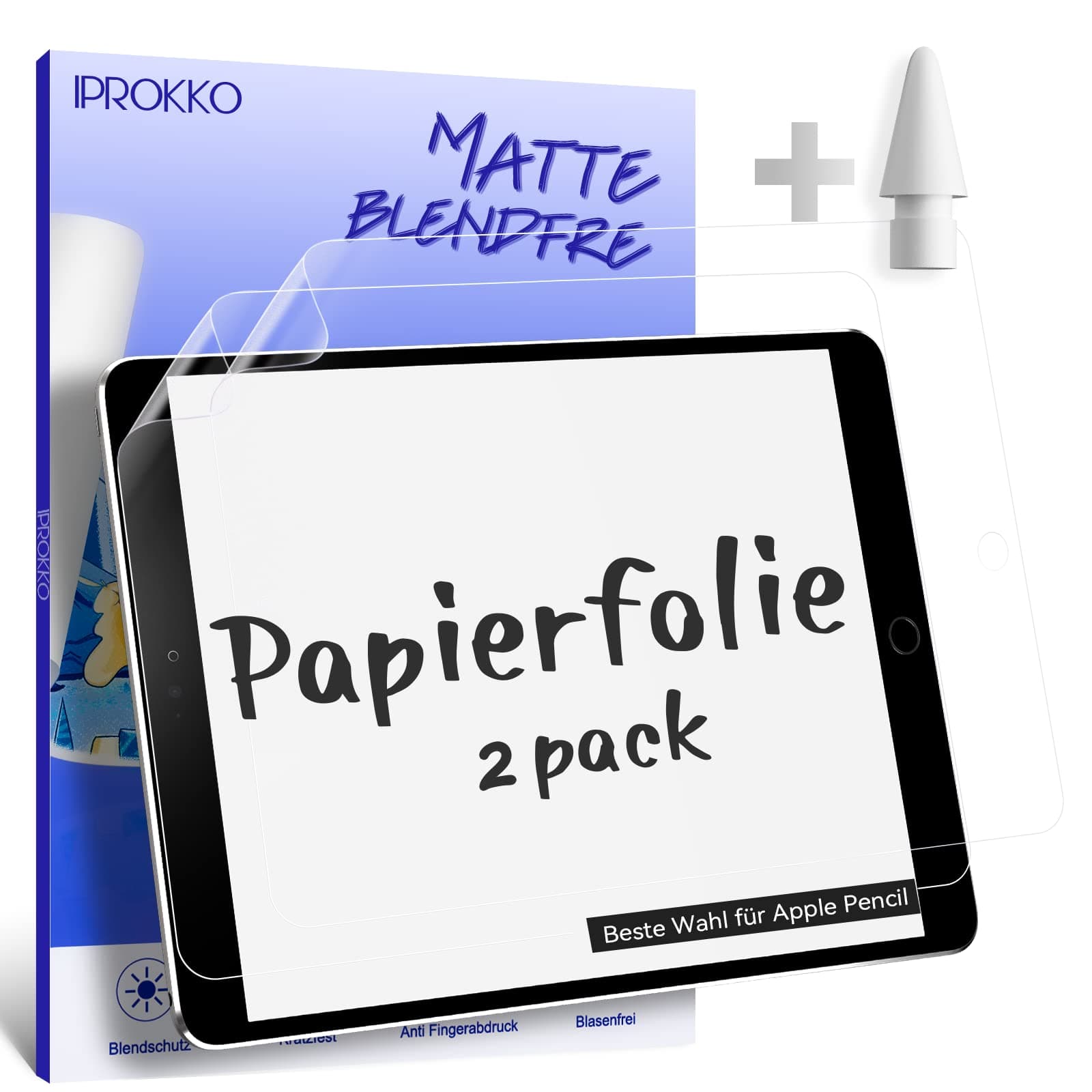 2 Stück Like Paper Folie Kompatibel mit iPad 9 /8 /7 Generation( iPad 10,2 Zoll, 2021, 2020, 2019), Matte Schutzfolie Papierfolie Displayschutz Papier Film Blendfreiem Screen Protector for Zeichnen iPad 10.2 Zoll (7./8./9. Gen 2019/2020/2021) Angebot bei HelloDeals