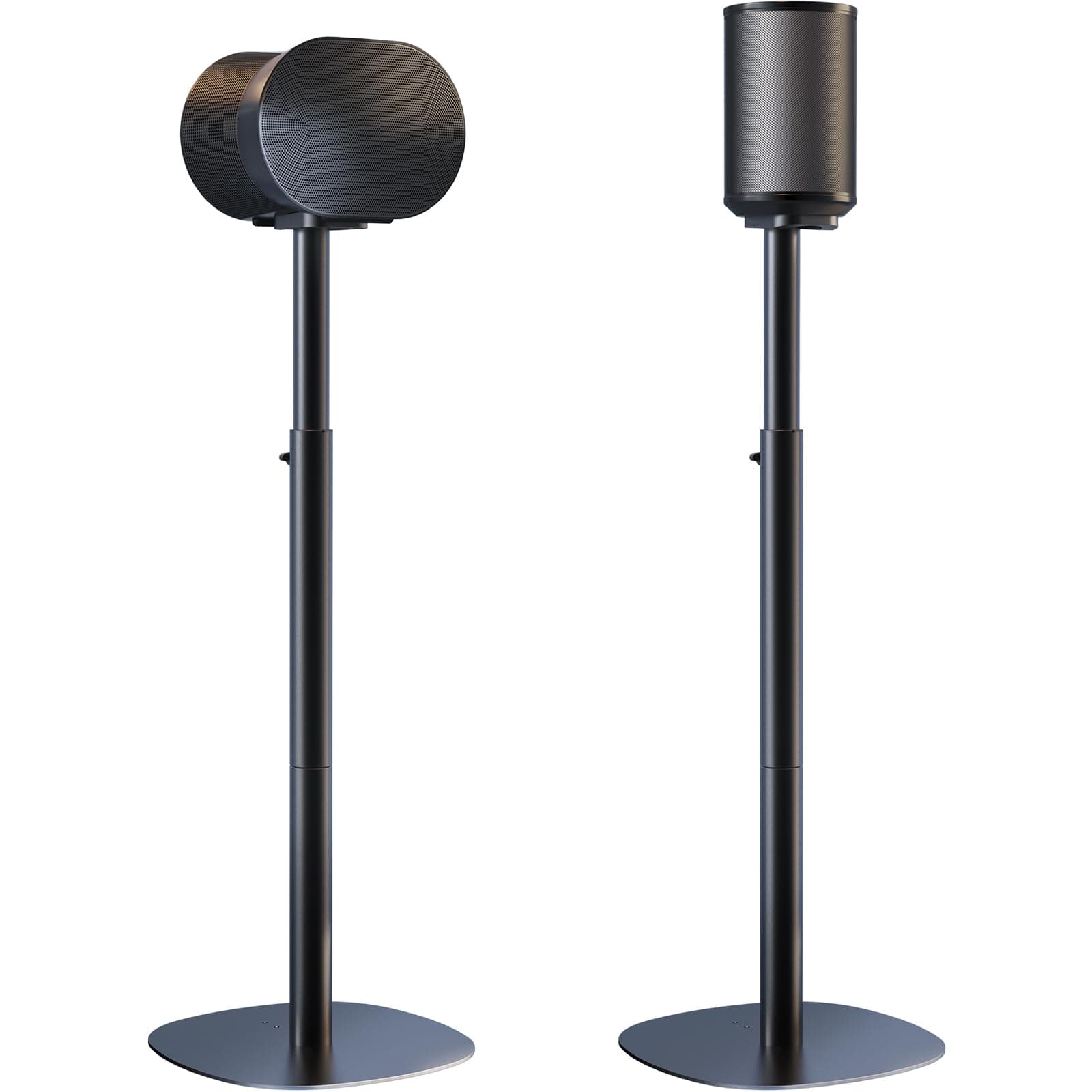 Lautsprecherständer Kompatibel mit SONOS Era 100 SL, Era 100 und Era 300 | Höhenverstellbare 74-99 cm, Kabelmanagement, Max. Belastung 5 kg pro Ständer, 1 Paar, Schwarz Schwarz Doppelpack Angebot bei HelloDeals