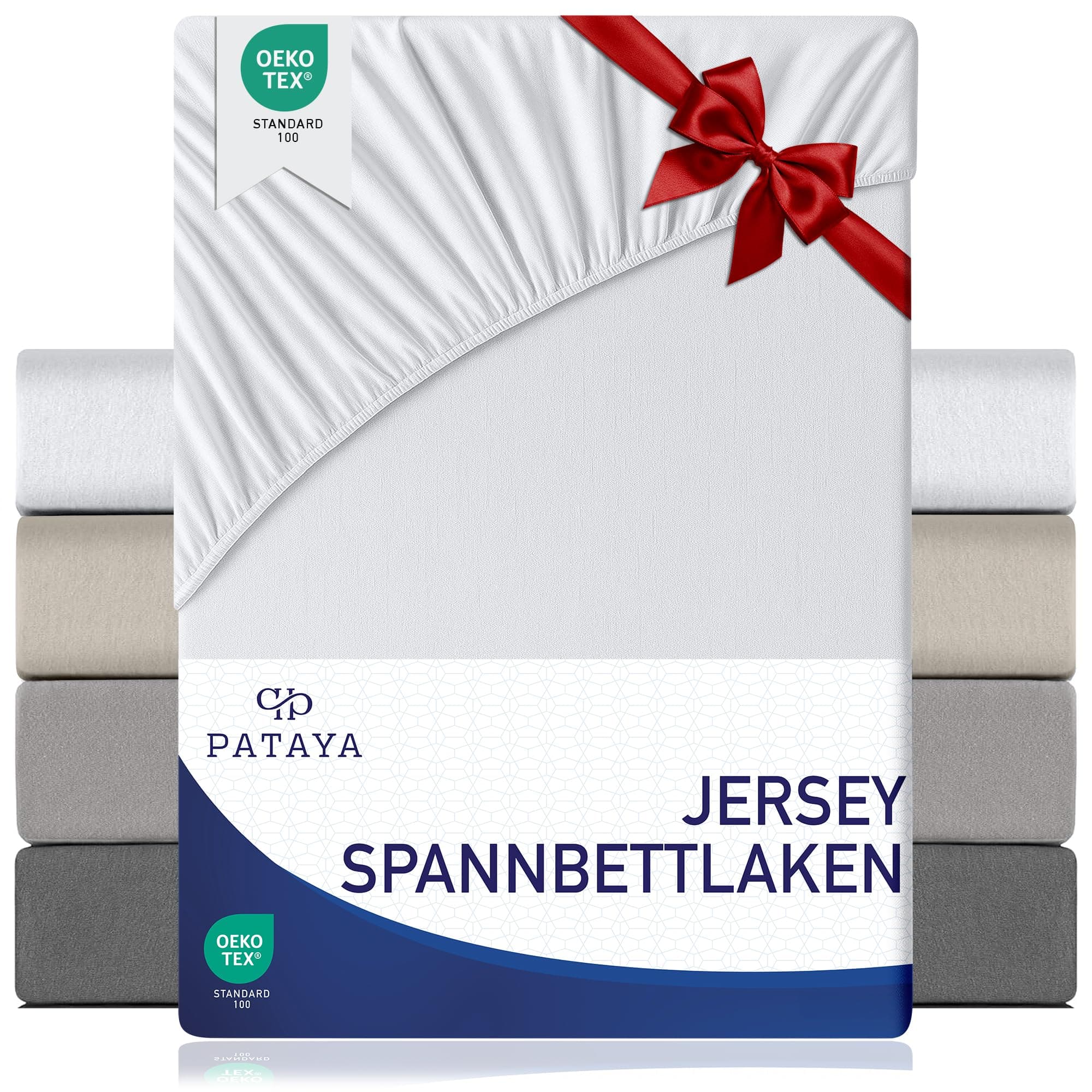 Pataya Spannbettlaken 180x200cm - Oeko-TEX Zertifiziert Baumwollmischung Spannbetttuch bis zu 25 cm Bettlaken für Boxspringbett Matratzen (Weiss - 180x200) 180x200 Weiß Angebot bei HelloDeals