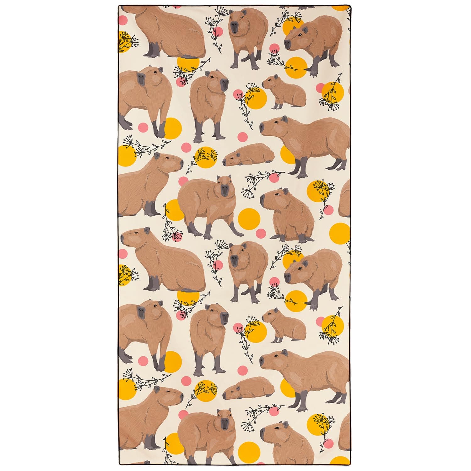 Zomer Mikrofaser Strandtuch 180x90cm Badetuch Groß Leicht Schnelltrocknend Sandfrei Strandhandtuch XXL für Sport Travel Camping Beach Gym, Kapibara-1 Angebot bei HelloDeals