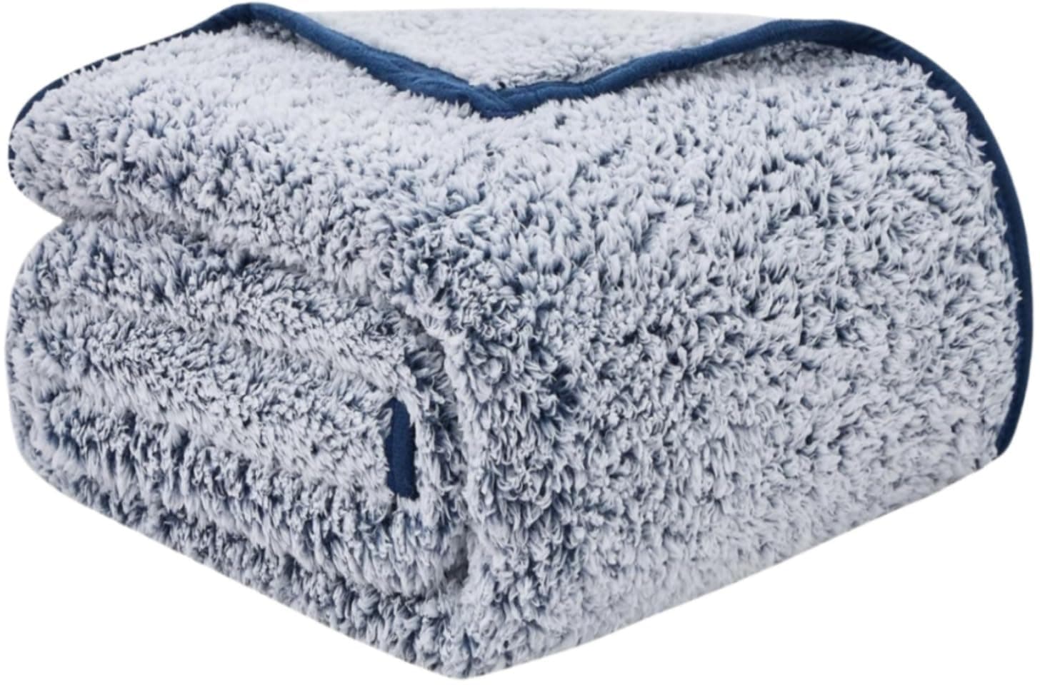 EMME Kuscheldecke Sherpa Decke 150x200 Dicke Warm Flauschig Navy Sofadecke | OEKO-TEX Doppelgesicht Elegant Sofadecke Thermo Extra Weich Gemütlich Wendbar Flauschig Wohndecke Für Couch & Bett Erwachsene 04-navy Blau 150 x 200cm Angebot bei HelloDeals