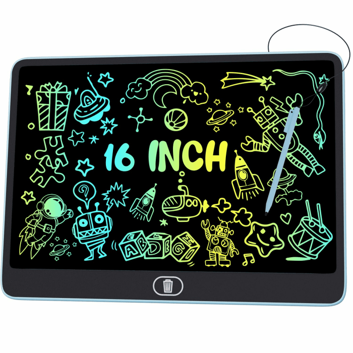 Bunte LCD Schreibtafel, 16 Zoll Große Zeichentafel Elektronischer Blau Angebot bei HelloDeals