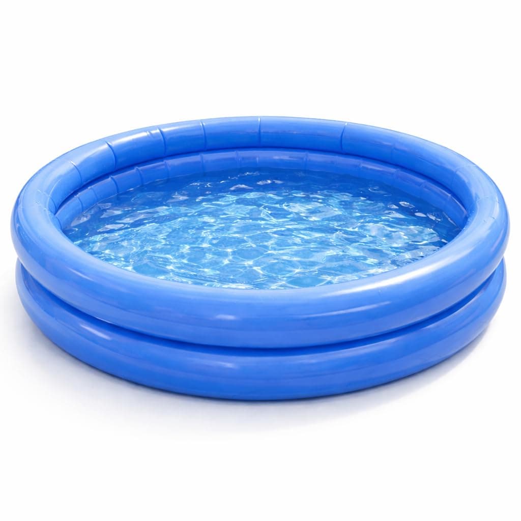 Aufblasbarer Pool - Aufstellpool blau - rund für Kinder & Erwachsene - Für Garten - straparziehrfähige PVC Hülle für Badespaß (∅114 cm) Angebot bei HelloDeals