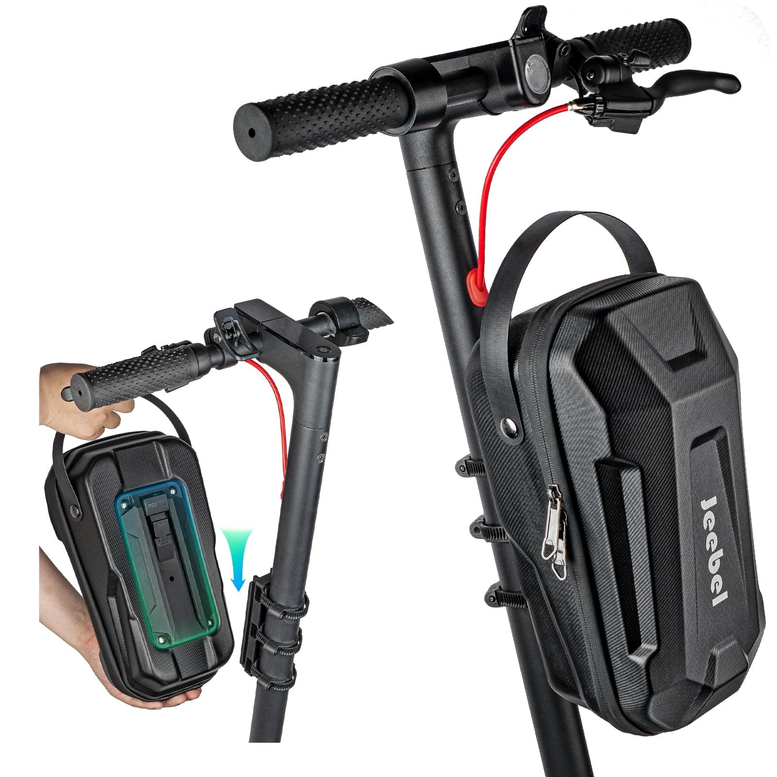 Jeebel 3/4/5L E Scooter Tasche, Große Kapazität wasserdichte Lenkertasche mit Schnellverschluss-Montage, Universal Eva Vorderasche Für Elektroroller Xiaomi, Mijia, Sedway, Ninebot (4,5 L) 4,5L / Schnellspanner D Angebot bei HelloDeals
