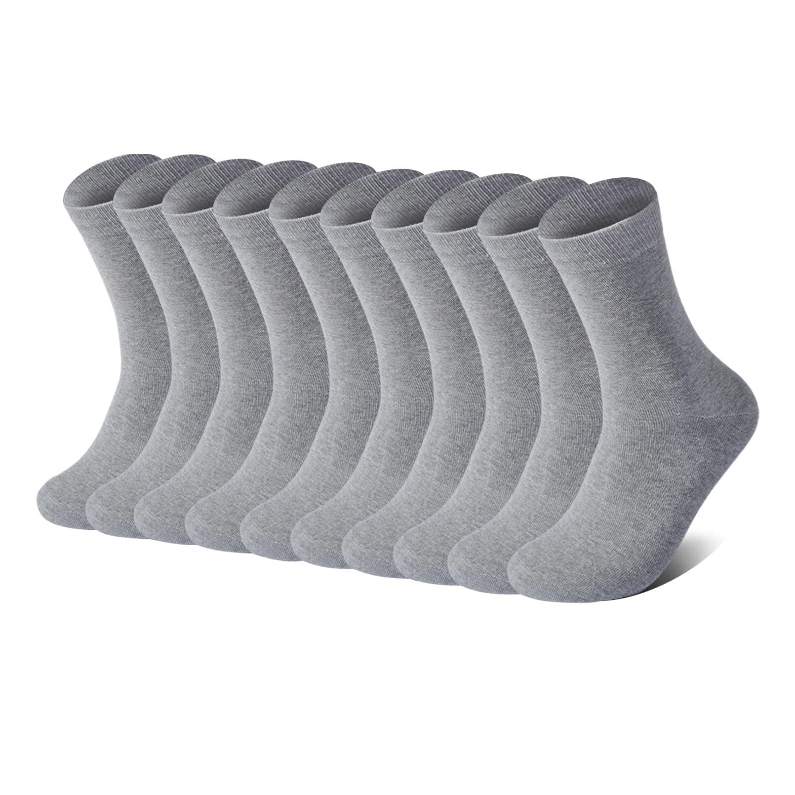 YOUCHAN 10 Paar Business Socken für Herren und Damen ohne Naht Atmungsaktiver Baumwoll Herrensocken 10 Paar Grau 43-46 Angebot bei HelloDeals
