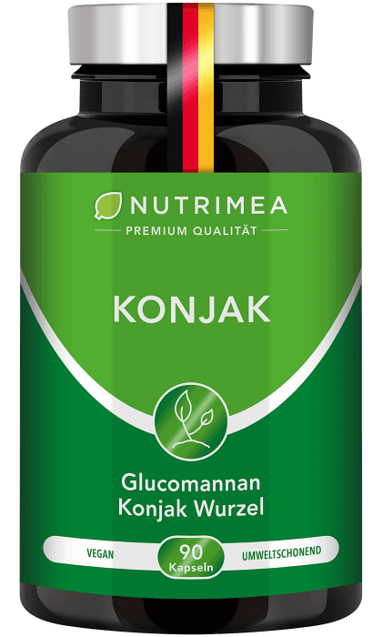 Glucomannan aus Konjak Wurzel | Hochdosiert mit 95% pro Kapsel | Nutrimea | Natürliche Ballaststoffe | 90 Kapseln 100% Vegan | GVO-frei | Glutenfrei | Laktosefrei | Premium Qualität 90 Stück (1er Pack) Angebot bei HelloDeals