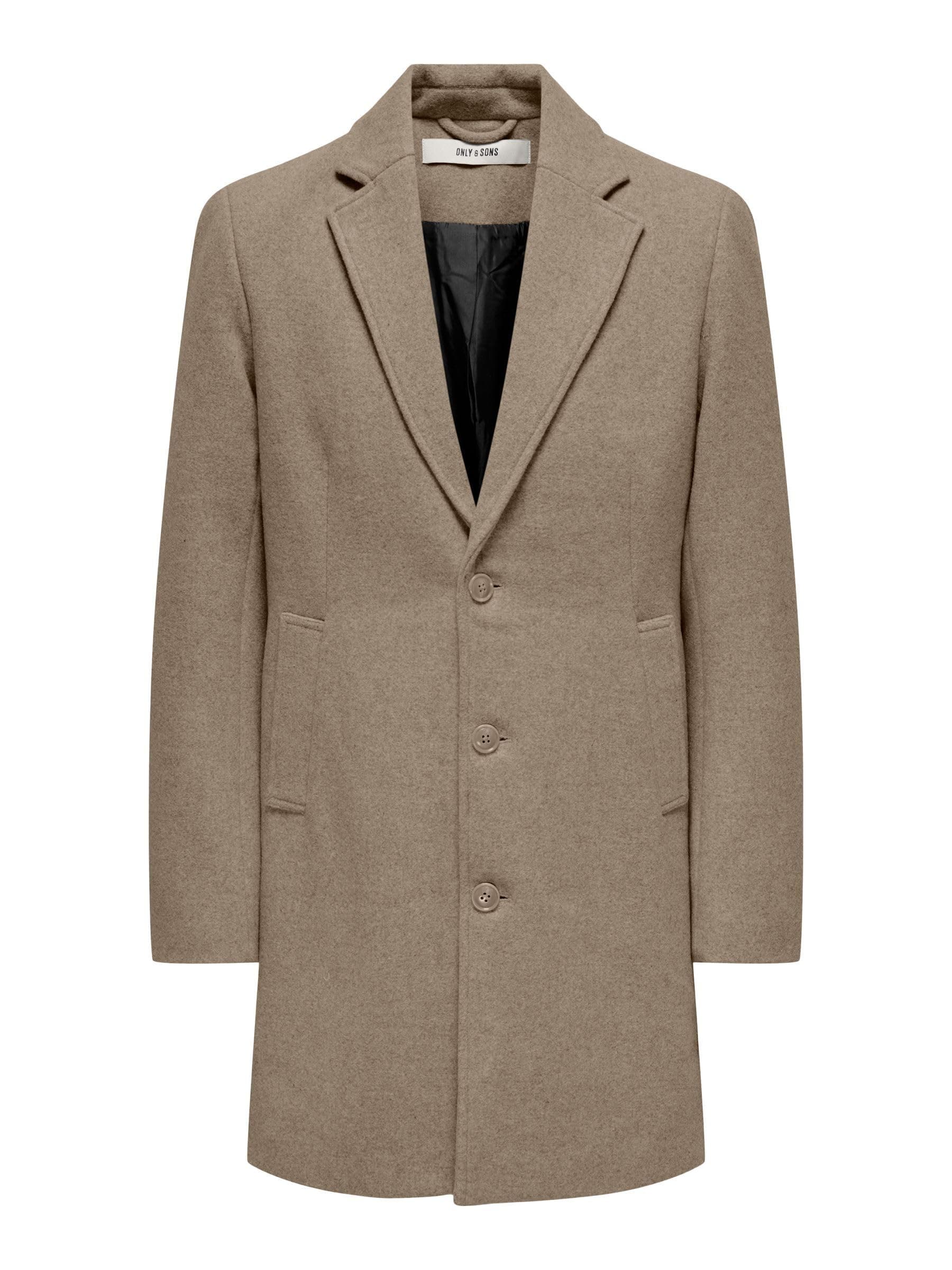 Only & Sons Herren Onsmatthew Wool Coat Otw Noos Onsmatthew Wool Coat Otw Noos (1er Pack) L Timber Wolf Angebot bei HelloDeals