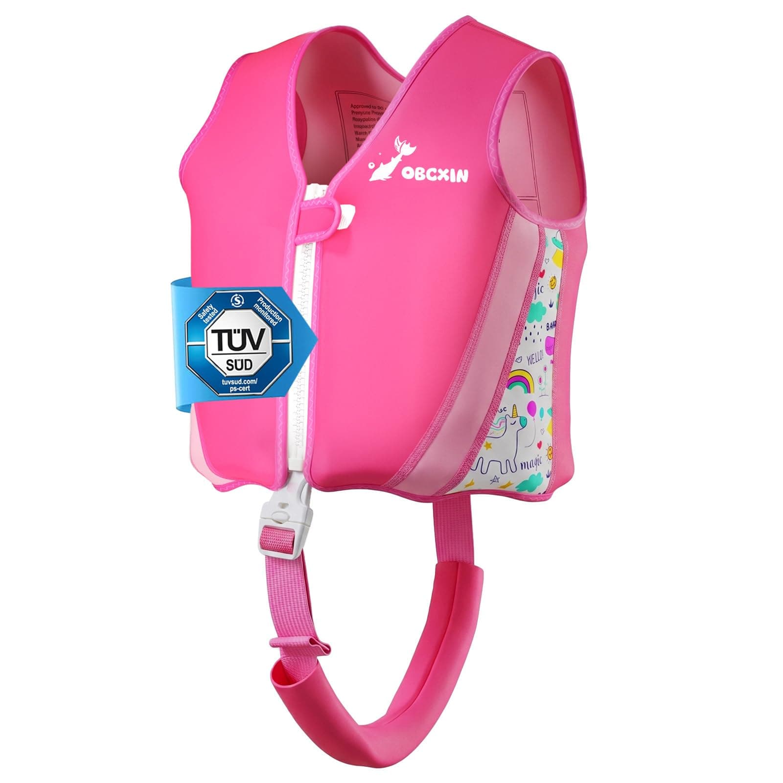 Schwimmweste Kinder, Einstellbare Schwimmhilfe Auftriebshilfe für Mädchen & Jungen, TÜV geprüfte, Ideal für Pool, Strand und Schwimmunterricht Rosa S(2-3Y/15-19 kg/Chest Up to 21.2In) Angebot bei HelloDeals