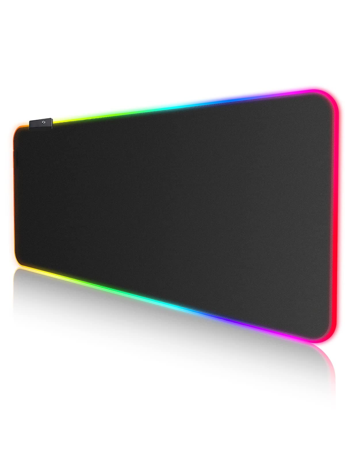 Gaming Mauspad, XXL groß (800 x 300 x 4 mm) RGB Mousepad, 7 LED-Farben und 10 voreingestellte Lichteffekte, wasserdichte Stoffoberfläche und rutschfeste Gummiunterseite 800L x 300B mm Angebot bei HelloDeals