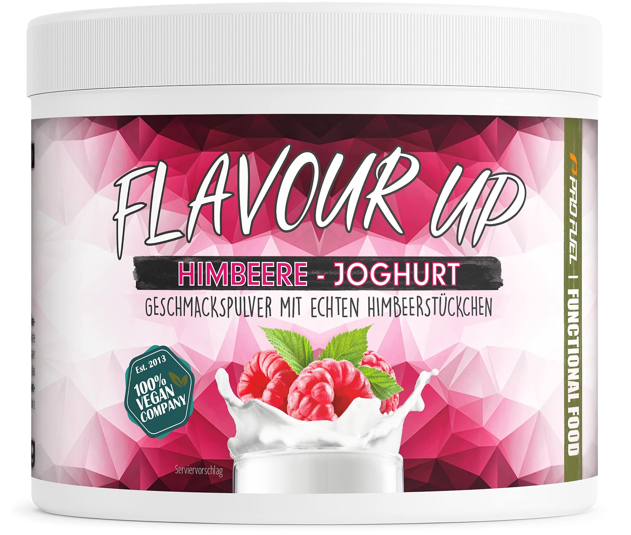 Geschmackspulver Himbeere Joghurt 250 g - Flavour Powder | Leckerer Geschmack und Süße - Nur 10 kcal pro Portion - Vielseitig einsetzbar für Lebensmittel & Getränke - Flavour Up Angebot bei HelloDeals