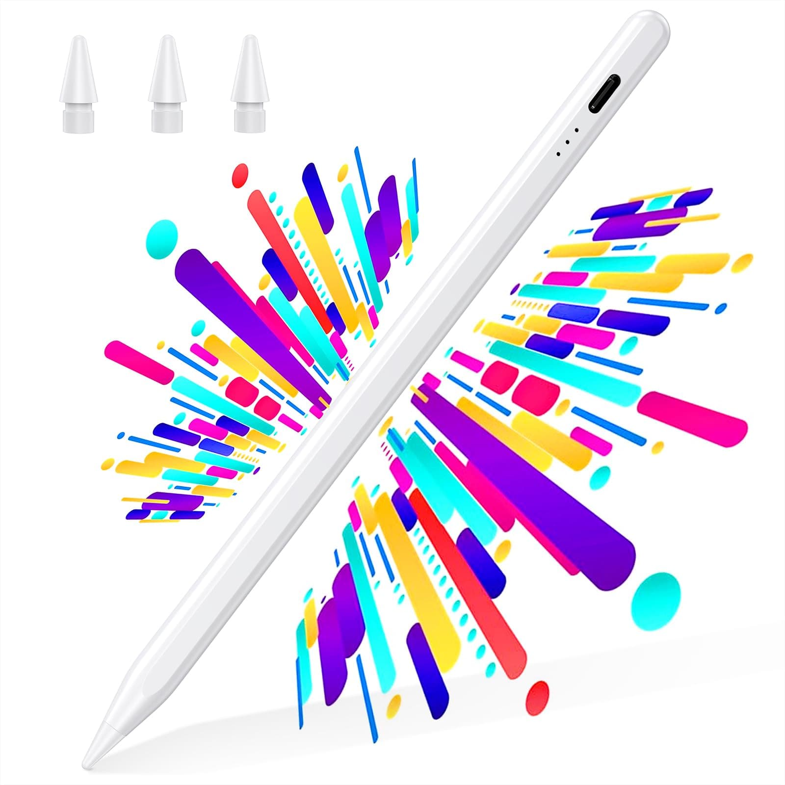 BAZO Stift für iPad 2018-2026, 2X Schnellladeleistung, Palm Rejection | Apple Pencil mit magnetischer Haftung, Neigungssensitivität für iPad 6–11/A16, Mini 5–7, 11'' 12,9" 13'' Pro/Air M1-M5 1-6 Cloud Dancer Angebot bei HelloDeals