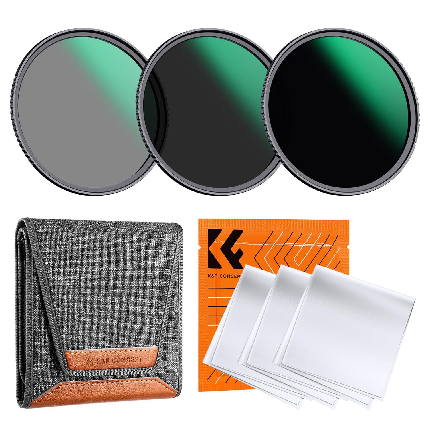 K&F CONCEPT 52mm ND Filterset ND8 + ND64 + ND1000 Filter,3/6/10 Blenden | mit Aufbewahrungstasche,Optikglas mit 24-lagiger Nano-Beschichtung,wasserdicht,HD Bild,Nano-Dazzle,FS505 52 mm Angebot bei HelloDeals
