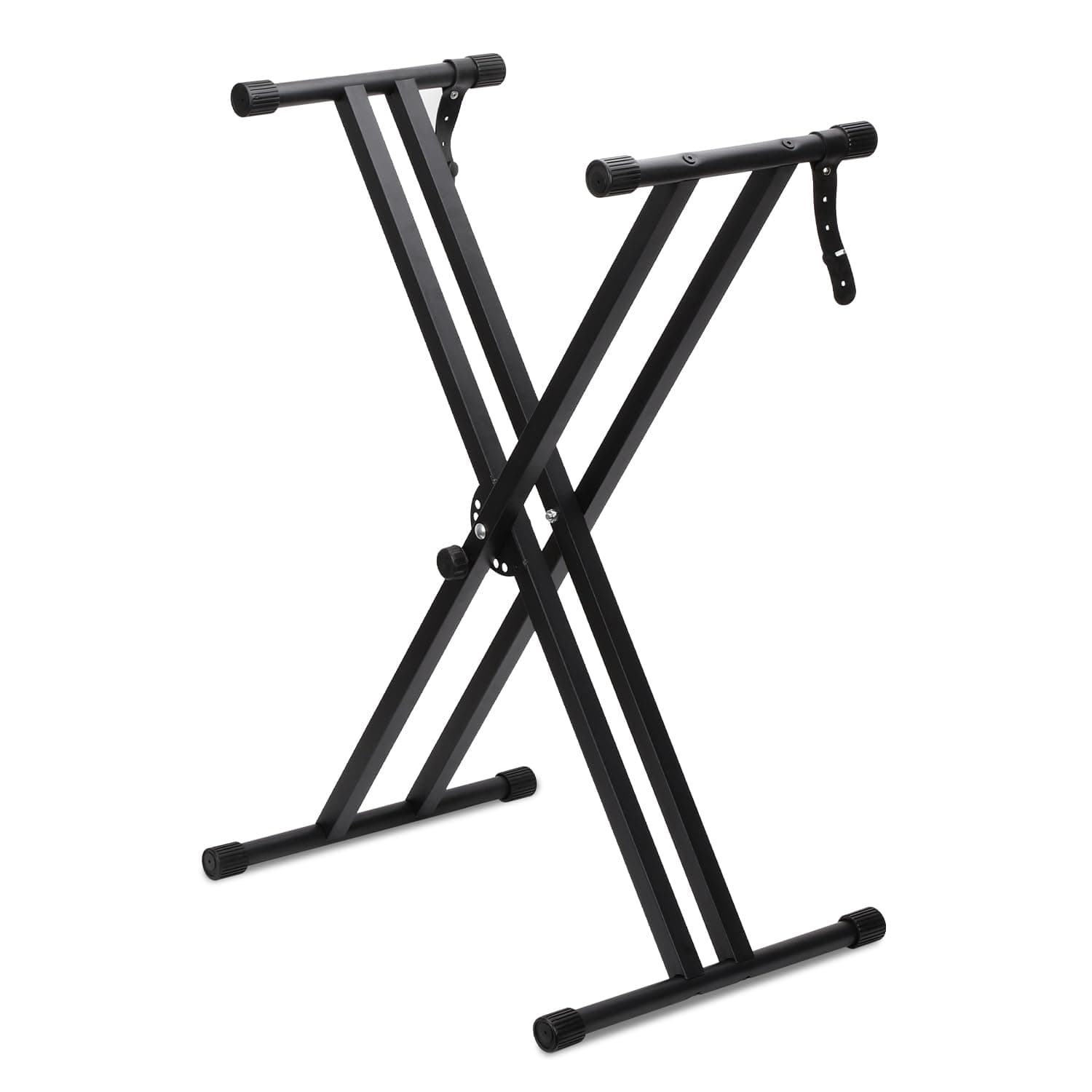 Keyboardständer für E-Pianos,X-förmig Doppelstrebiger E-Piano Ständer mit Verriegelungsriemen und Schnellspannmechanismus,Keyboard Ständer verstellbar 32 cm bis 97 cm für 54 61 76 88 Tasten (Schwarz) Angebot bei HelloDeals