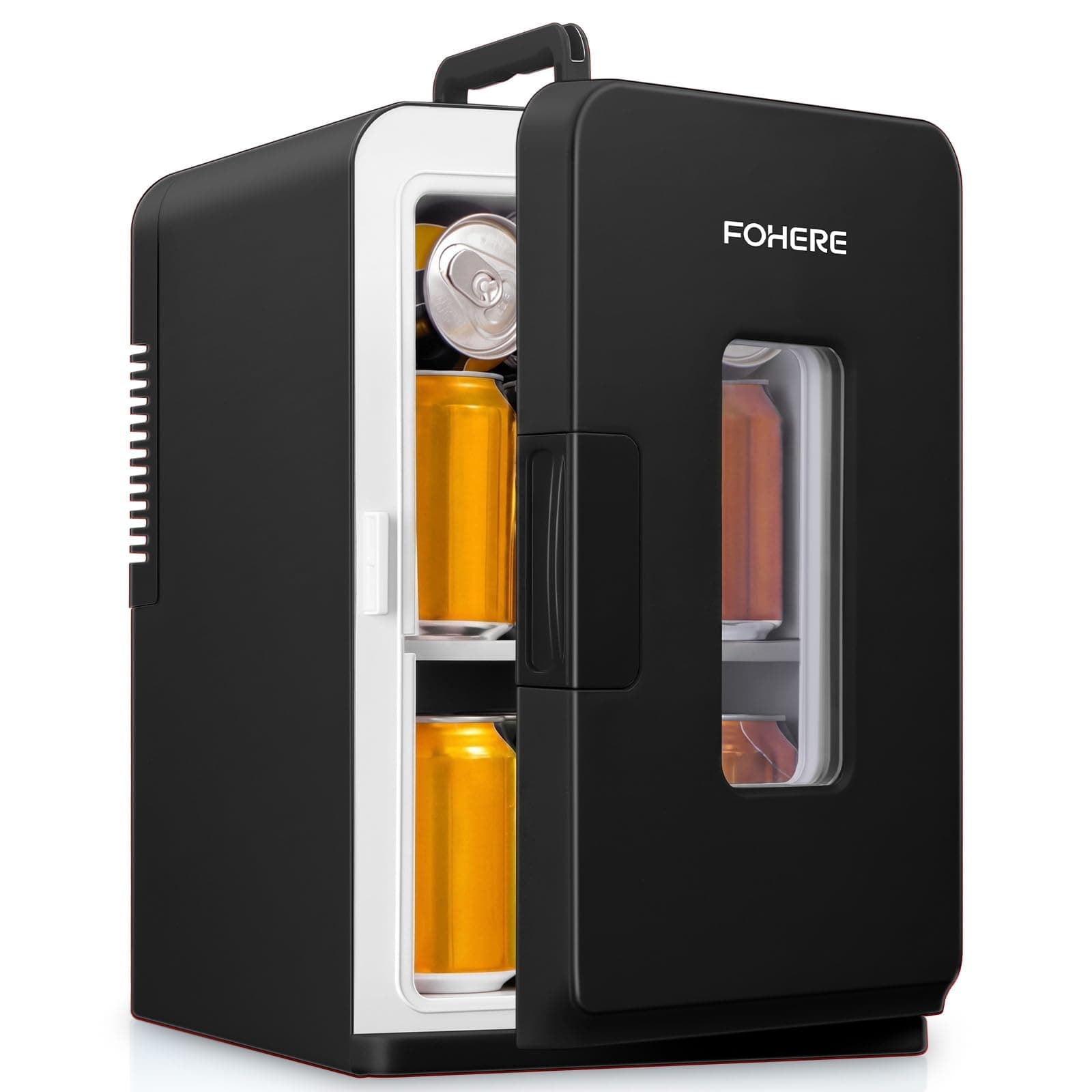 FOHERE 2 in 1 Mini Kühlschrank, 15L Kühlschrank für Zimmer mit Kühl- und Heizfunktion, DC/AC für Autos, Büros und Wohnheim, ECO-Low-Noise-Modus, für Kosmetik und Getränke, Schwarz Schwarz 15Liter Angebot bei HelloDeals