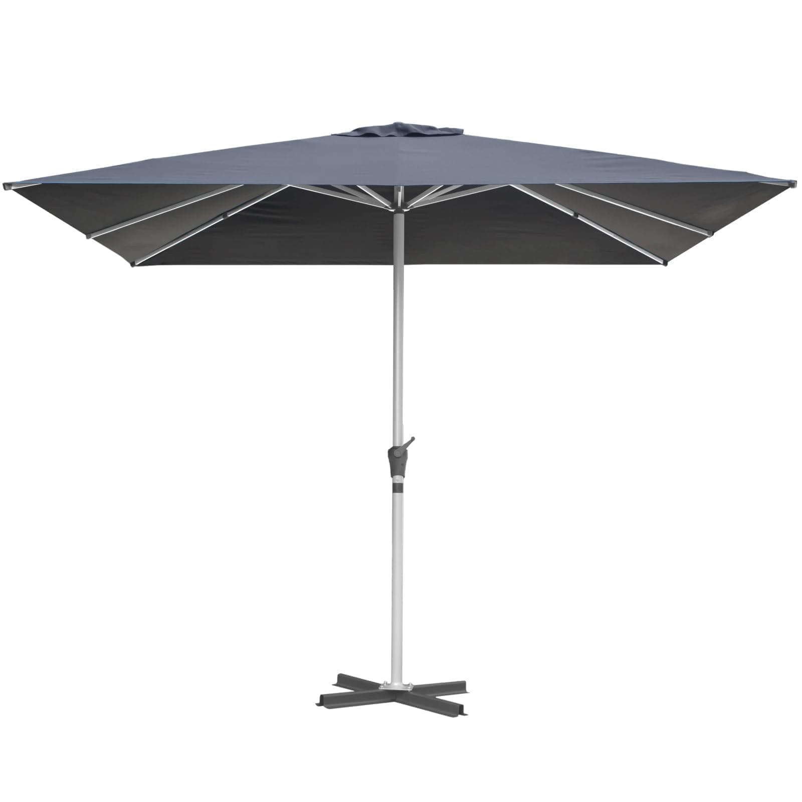 RANSENERS Sonnenschirm 300 x 300 cm mit Kreuzfuß, 8 Rippen, Extra Dicker Gewebe, UV 50+, für Garten, Terrasse, Cafe im Freien Grau Angebot bei HelloDeals