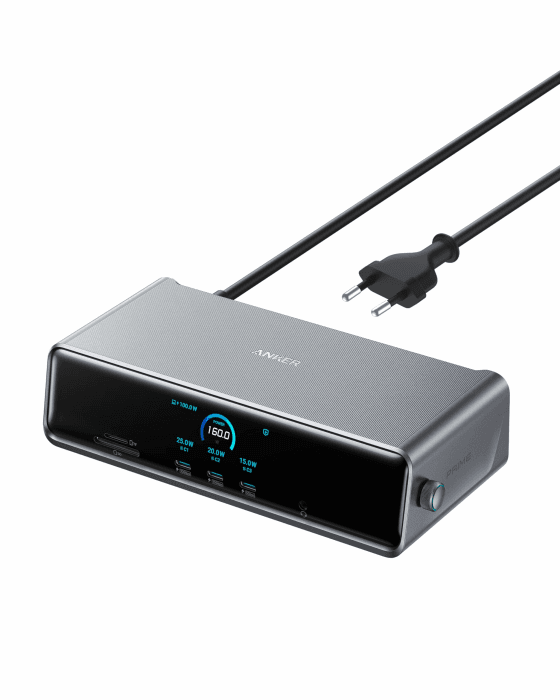 Anker Prime Docking Station, 14Ports, Triple-Display DisplayLink | 140W USB-C, Smart Display, Kühlung, dreifaches 4K, für macOS & Windows (DisplayLink-Treiber erforderlich) Angebot bei HelloDeals