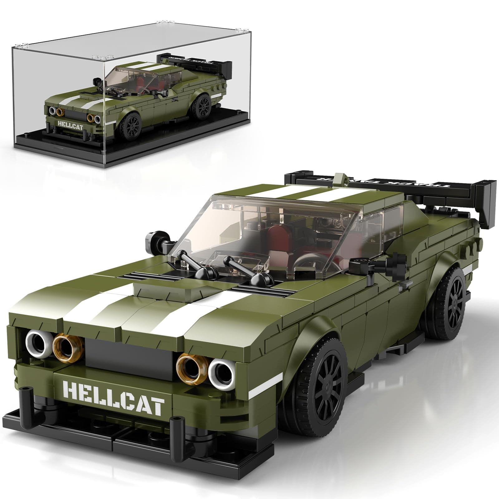 Mould King Speed Champion Challenger Hellcat Car Modell, Technik Rennwagen Sportwagen Bauspielzeug, Kreatives Klemmbausteine Auto Set für Erwachsene (476 Teile) Angebot bei HelloDeals