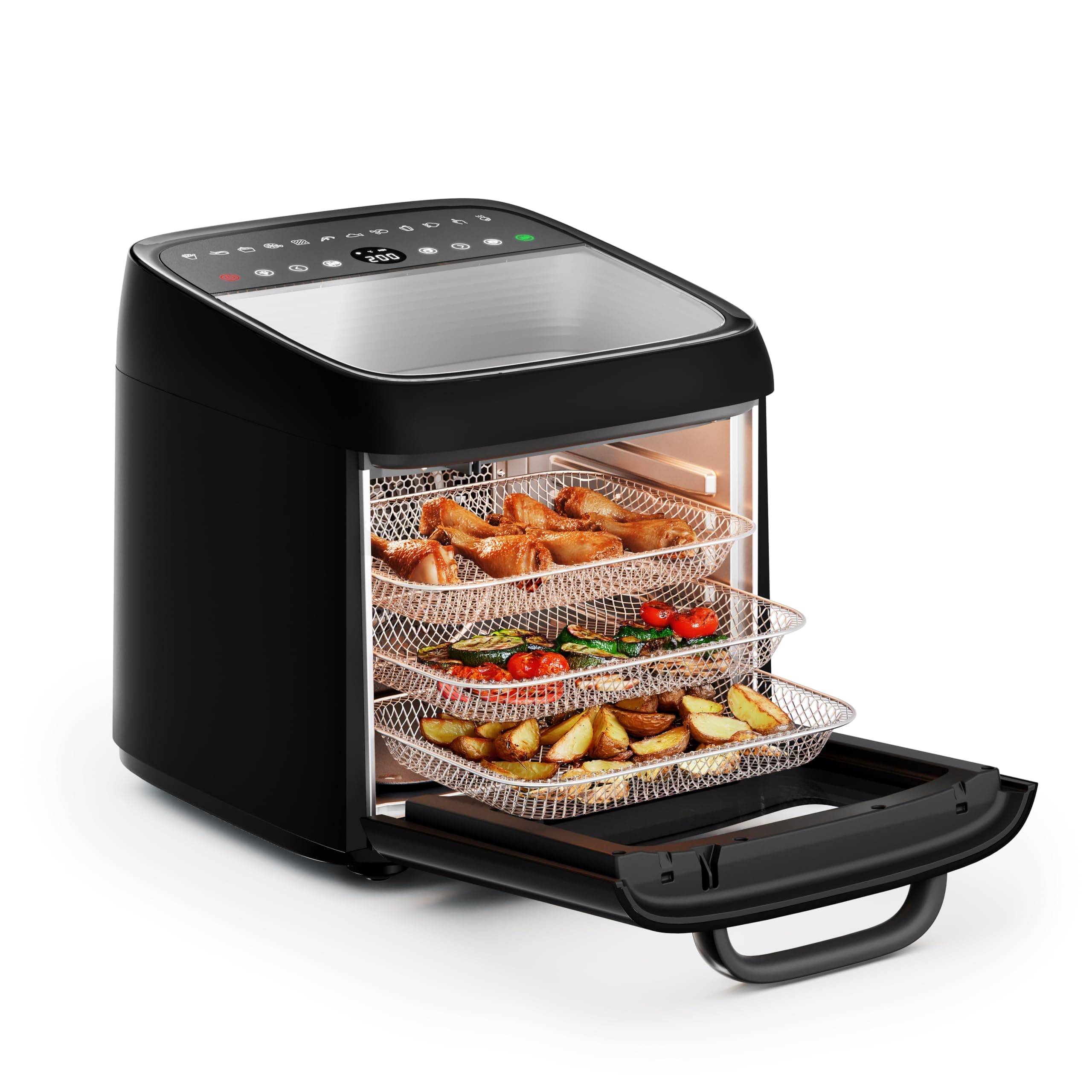 Princess Airfryer Oven Vision, 12,6 L Kapazität, 1800 W Leistung, Multifunktionales Heißluftofen-Design, Sichtfenster, Einfache Reinigung, 01.182288.01.001 Angebot bei HelloDeals