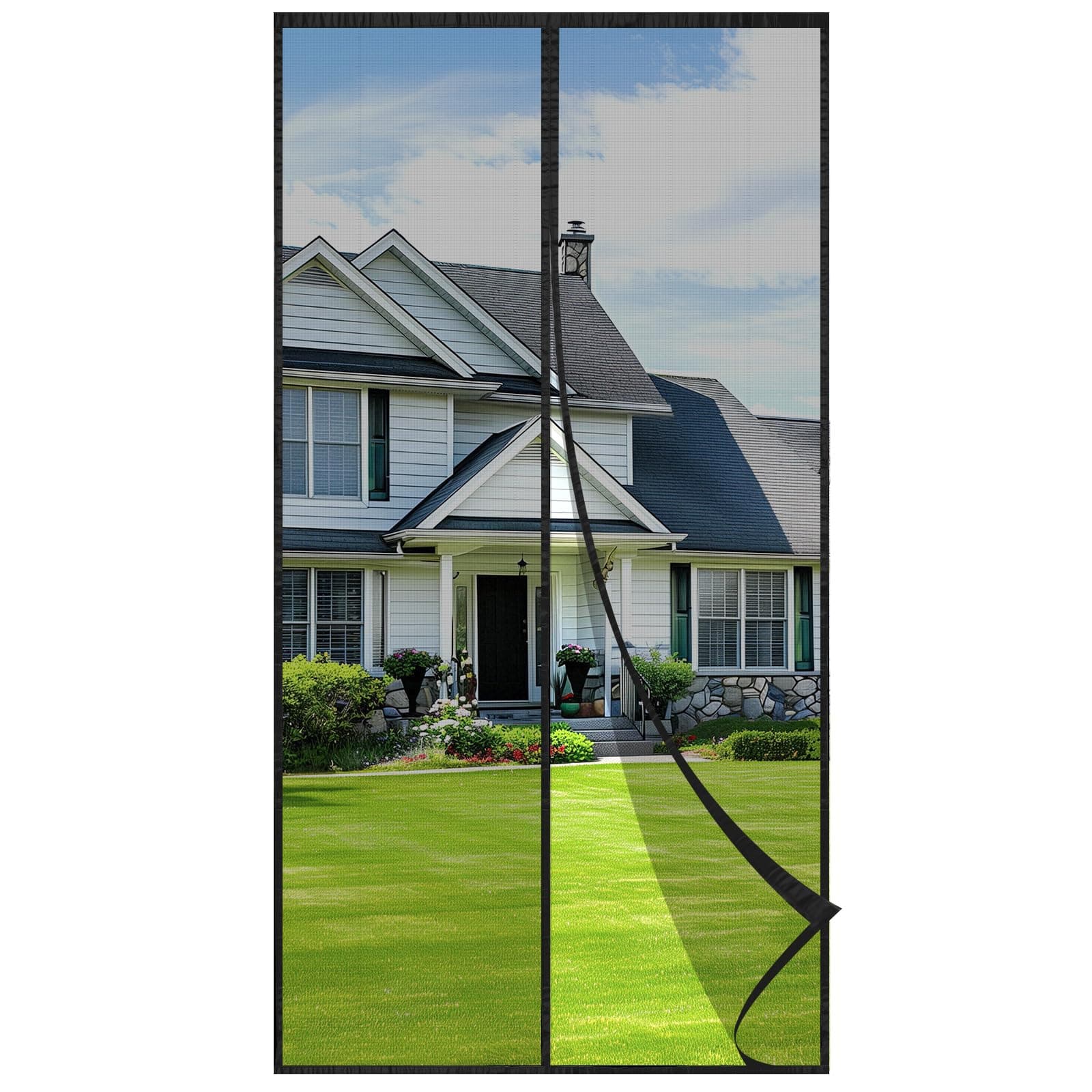 Velway Fliegengitter Balkontür Magnet 90x210cm | Premium Insektenschutz ohne Bohren, Automatisches Schließen, Extra Breites Klettband, Dichtes Fliegennetz für Terrassentür Angebot bei HelloDeals